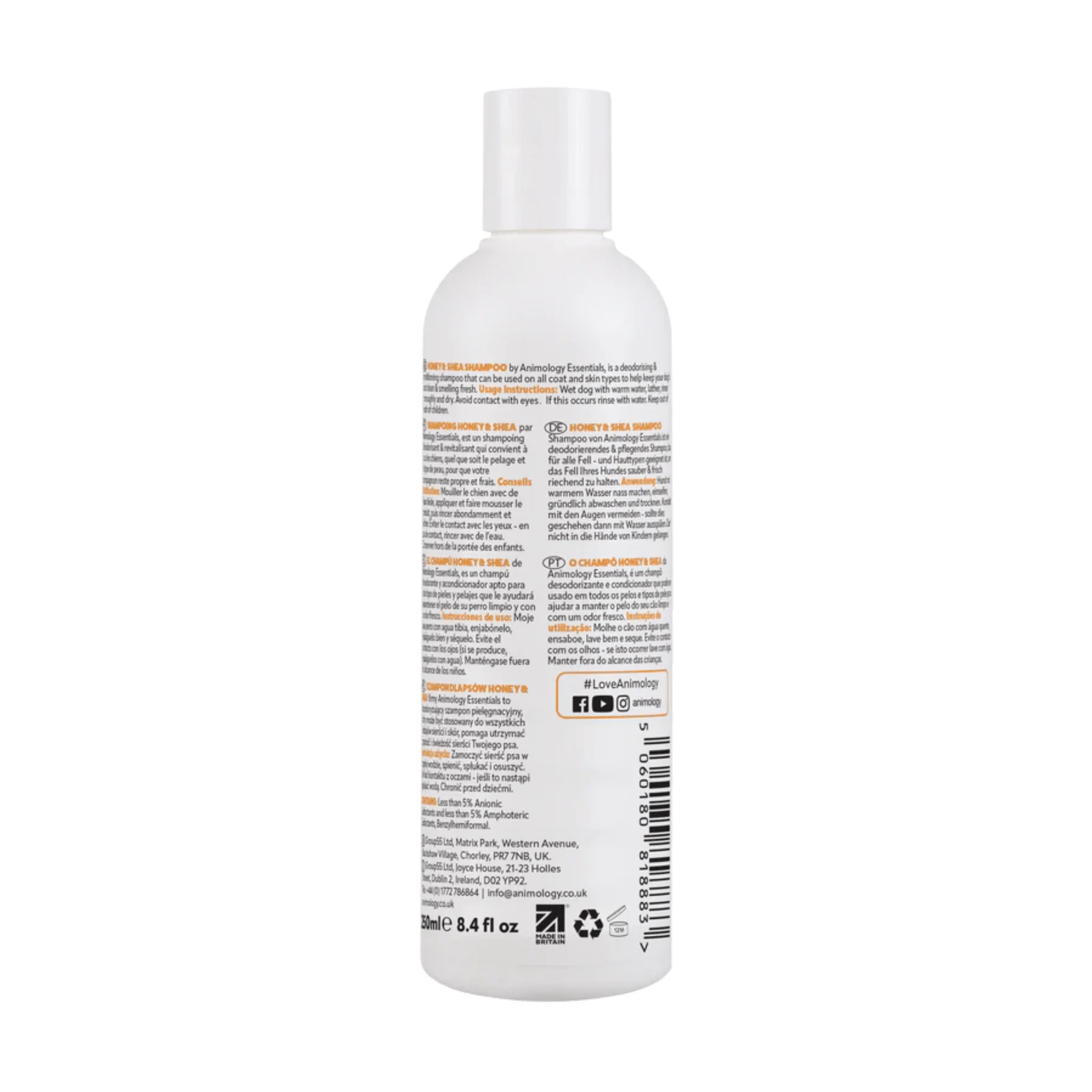 Animology Essentials Honey & Shea Dog Shampoo - Image 2