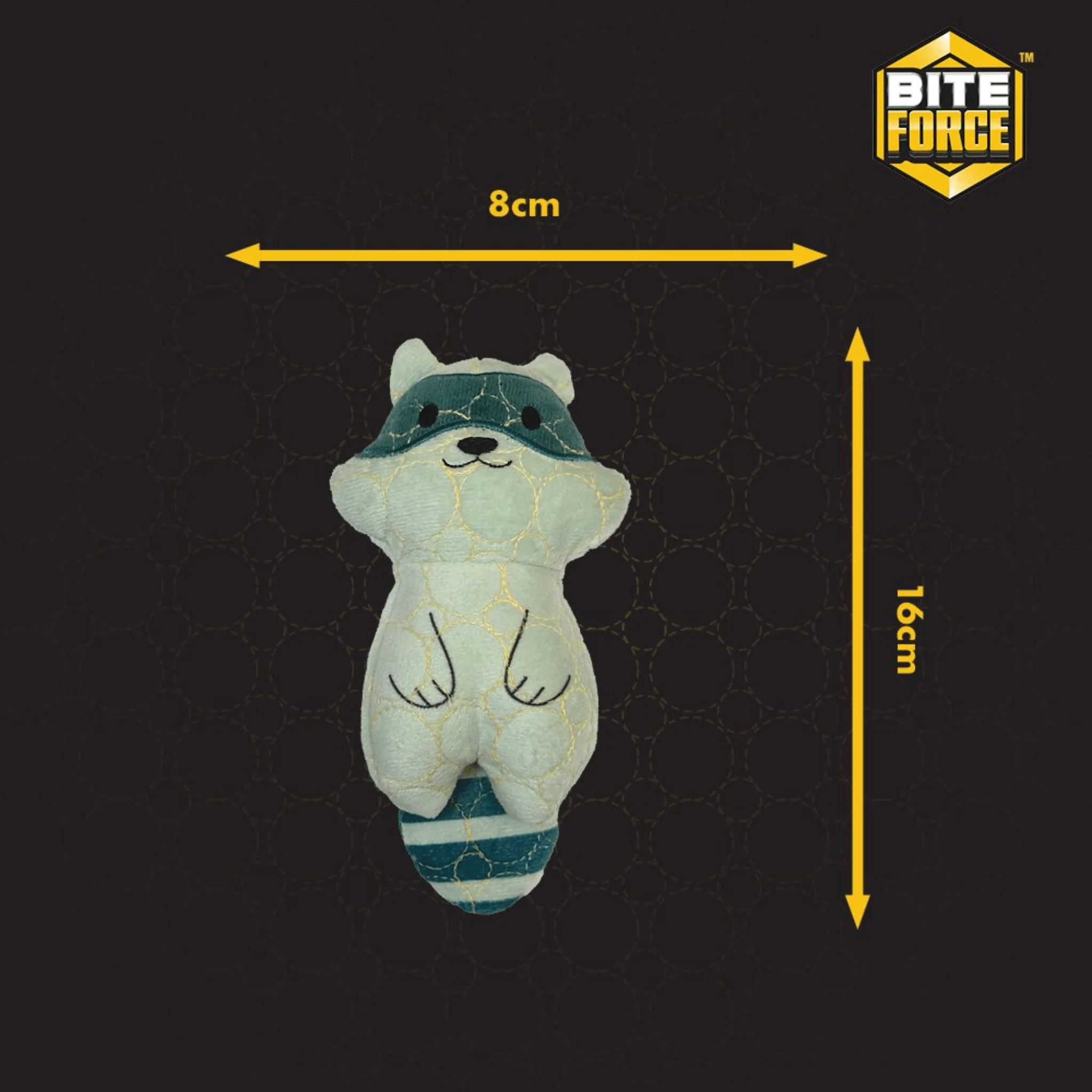 Bite Force Plush Tough Racoon Dog Toy - Image 3