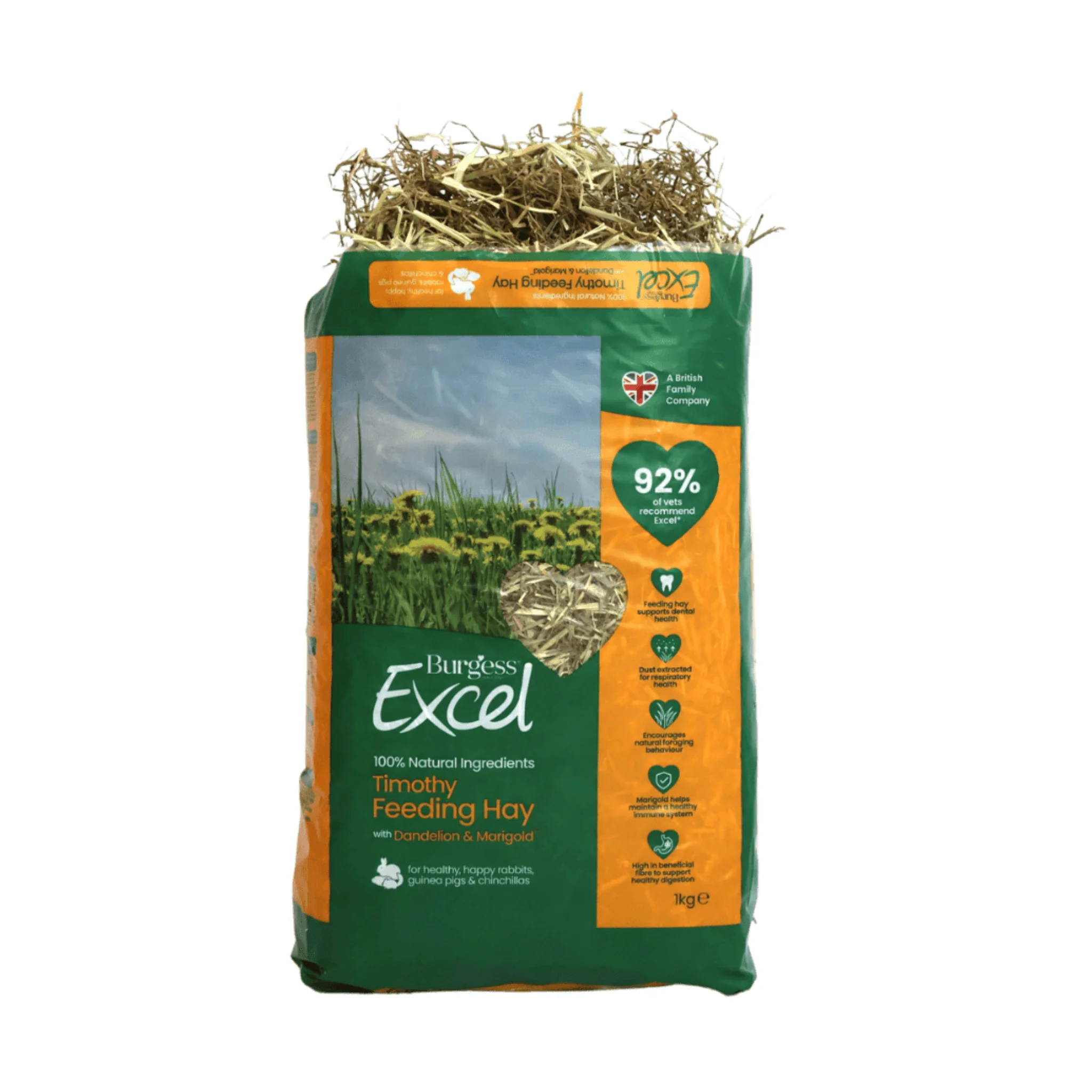 Burgess Excel Feeding Hay with Dandelion & Marigold