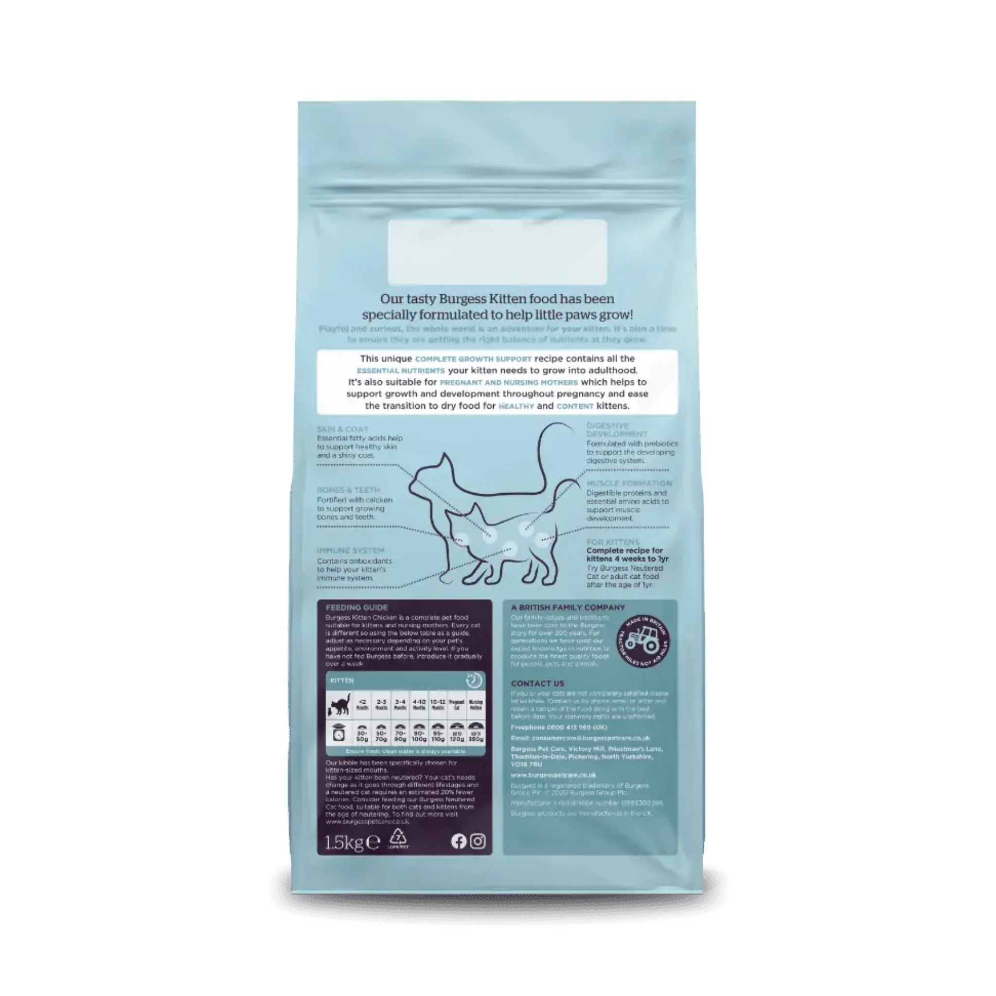 Burgess Kitten Chicken Dry Food - Image 2