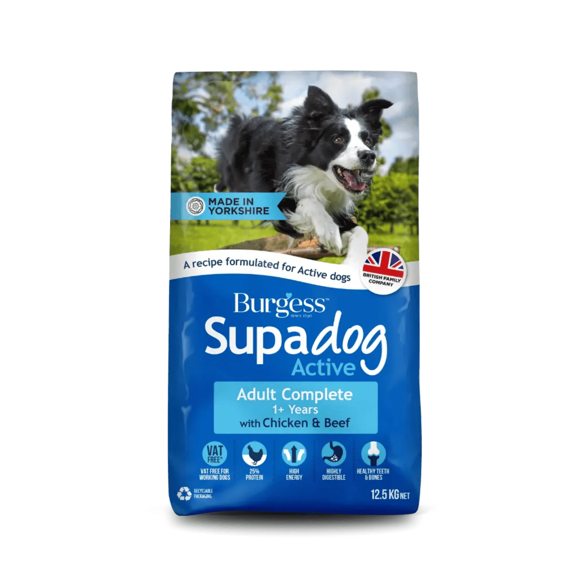 Burgess SupaDog Active Adult with Chicken & Beef Dry Food