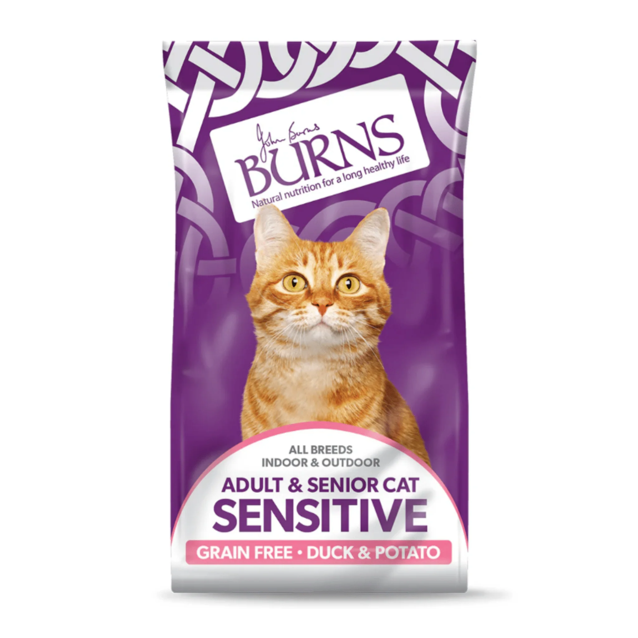 Burns Sensitive Adult & Senior Cat Grain Free Duck & Potato Dry Food