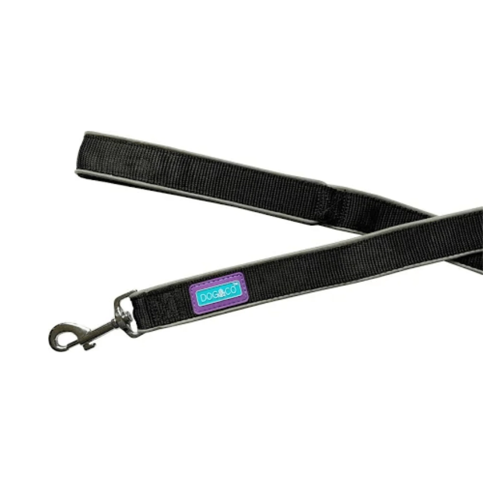 Dog & Co Padded Handle Reflective Medium Lead (Black)