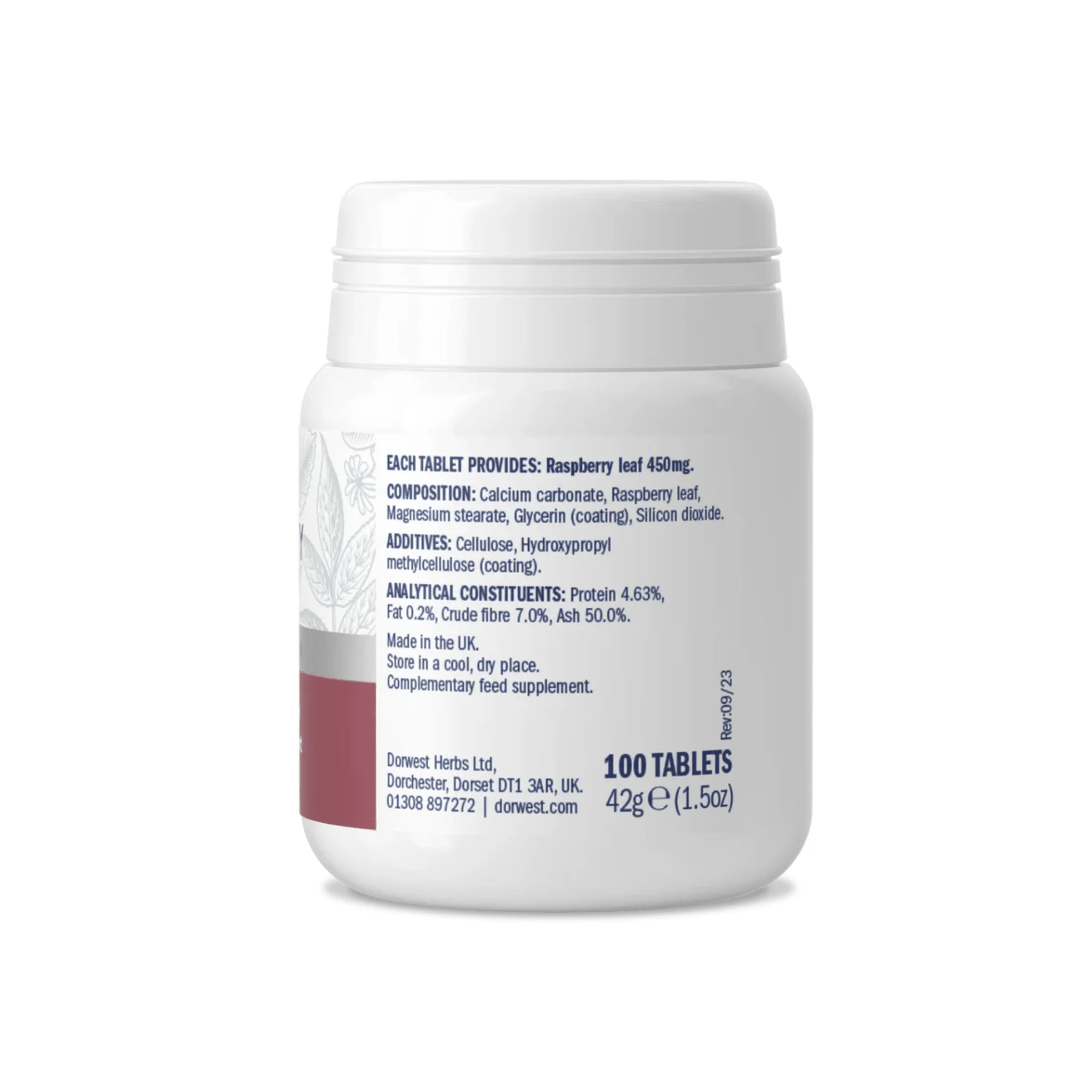 Dorwest Raspberry Leaf Tablets for Dogs and Cats - Image 2
