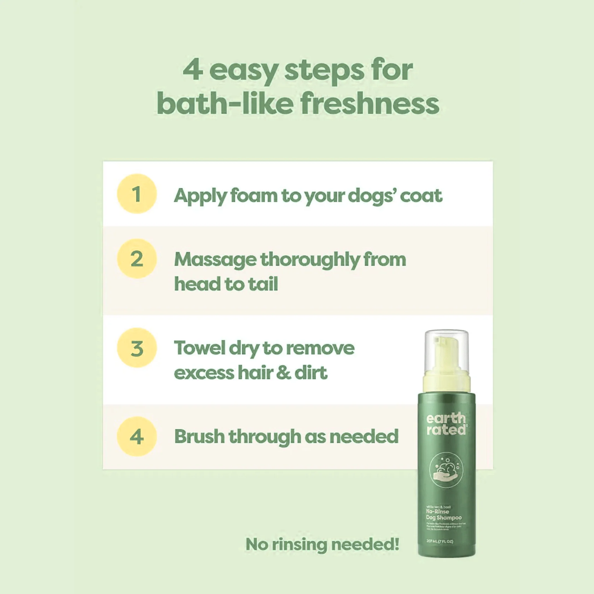 Earth Rated No Rinse Shampoo for Dogs - Image 4