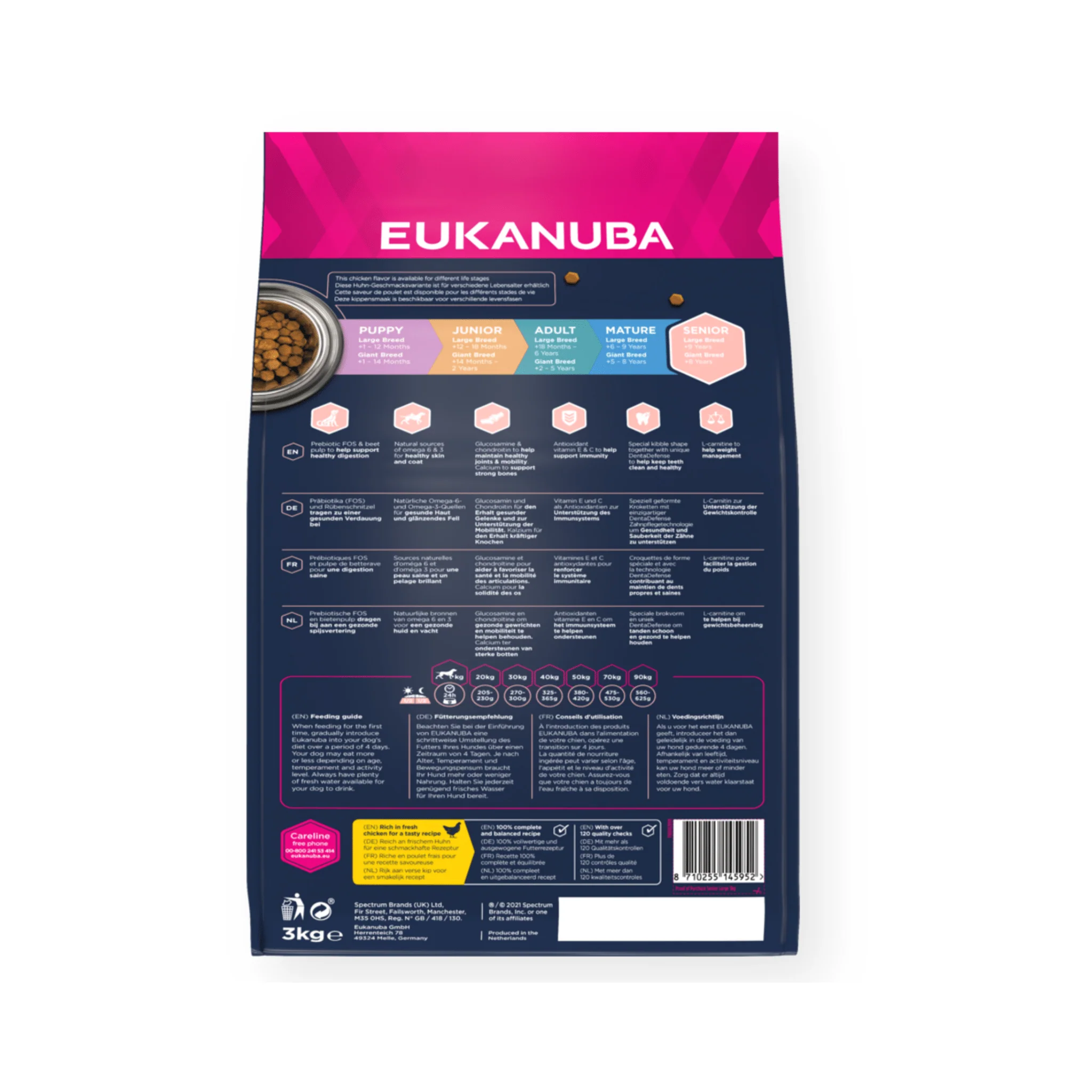 Eukanuba Caring Large Senior Dry Dog Food Chicken - Image 2