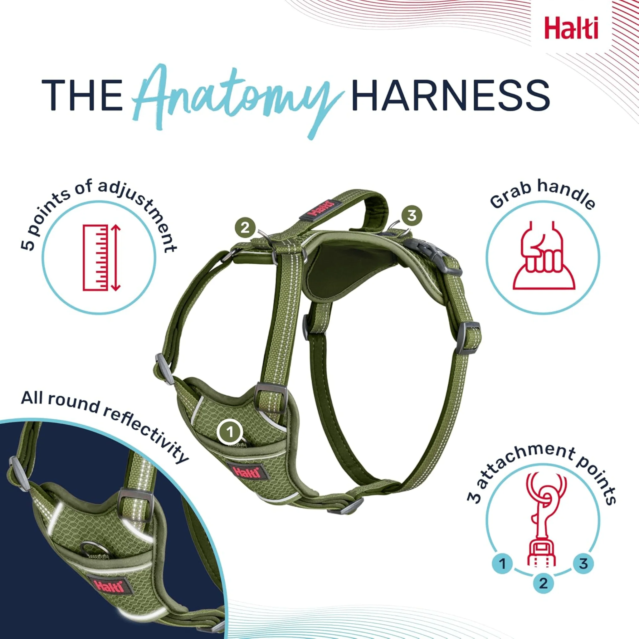 Halti Anatomy Harness - Grey - Image 5