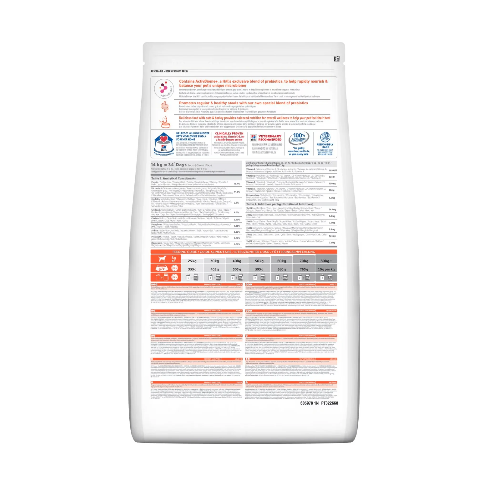 Hill's Perfect Digestion Adult Large Dry Dog Food - 14kg - Image 2