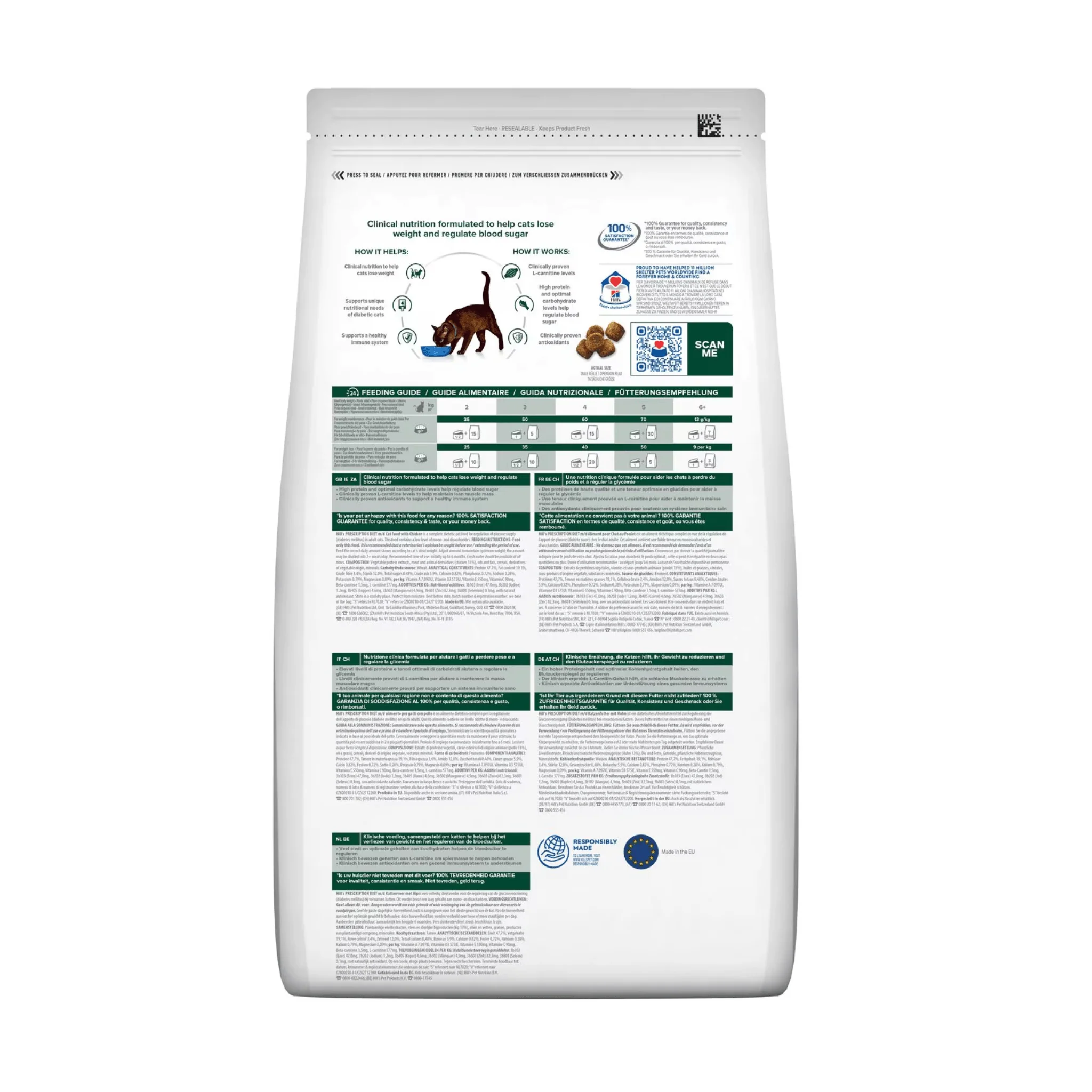 Hills Prescription Diet M/D Diabetes Care Dry Cat Food - Image 2