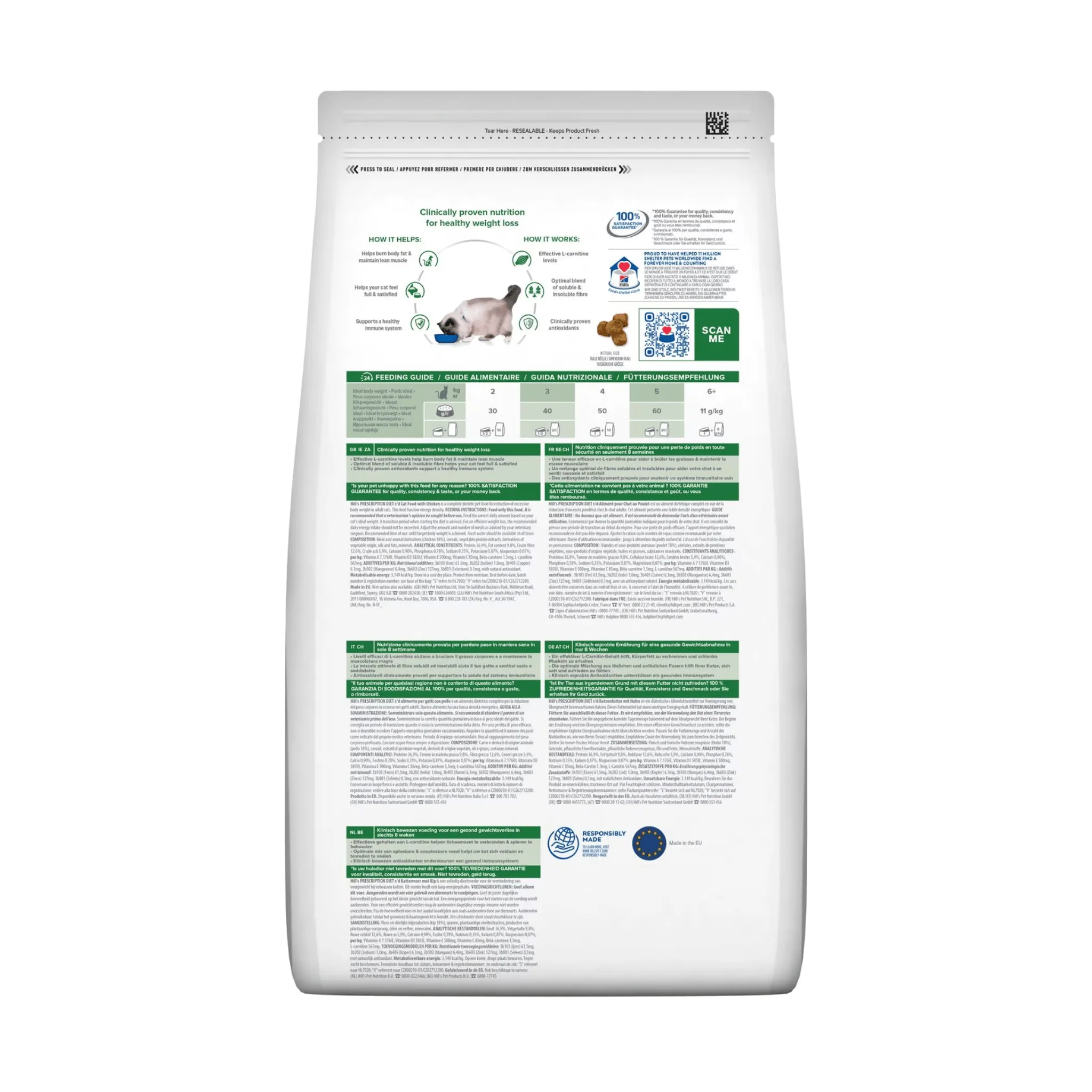 Hills Prescription Diet R/D Weight Reduction Dry Cat Food - Image 2