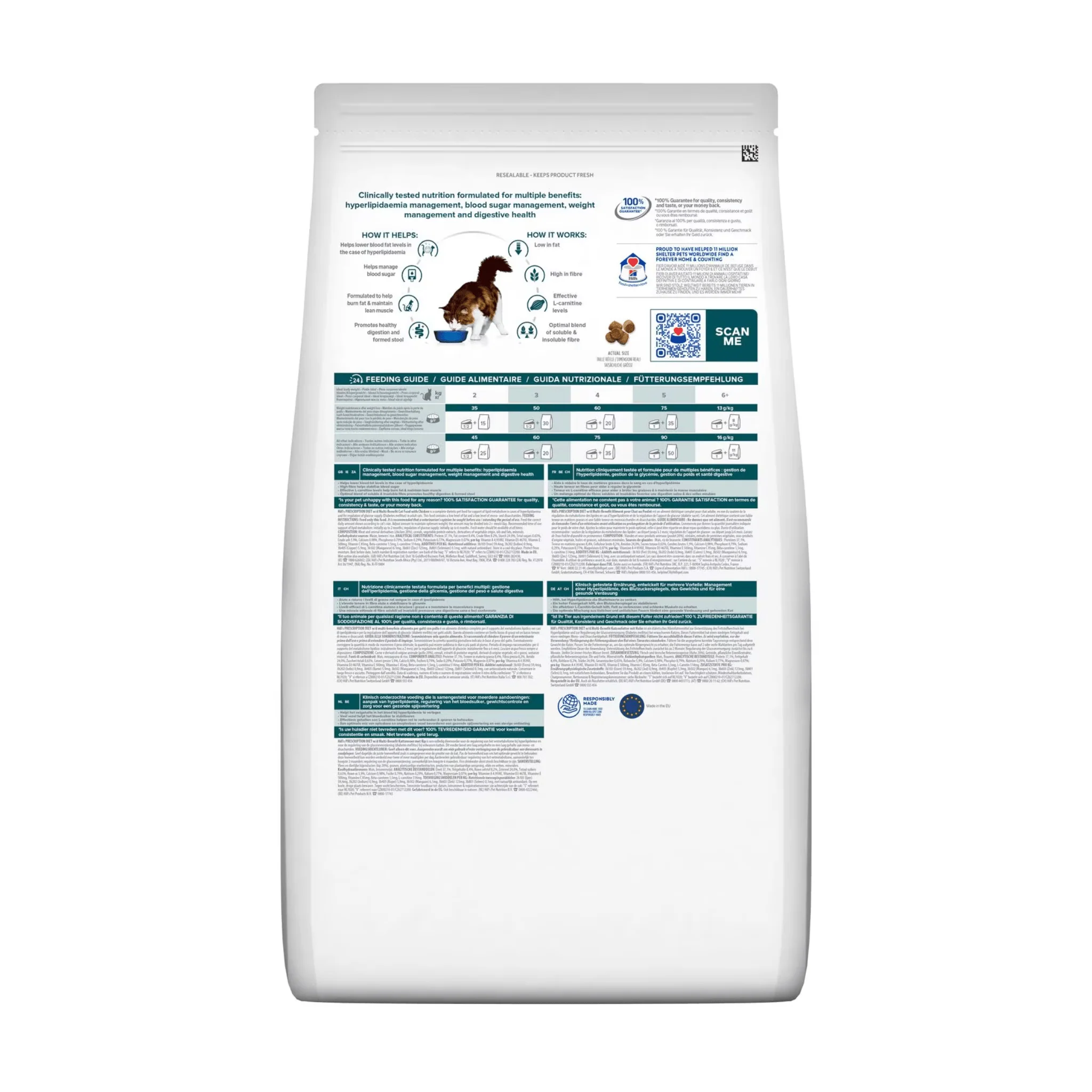 Hills Prescription Diet W/D Multi-Benefit Dry Cat Food - Image 2
