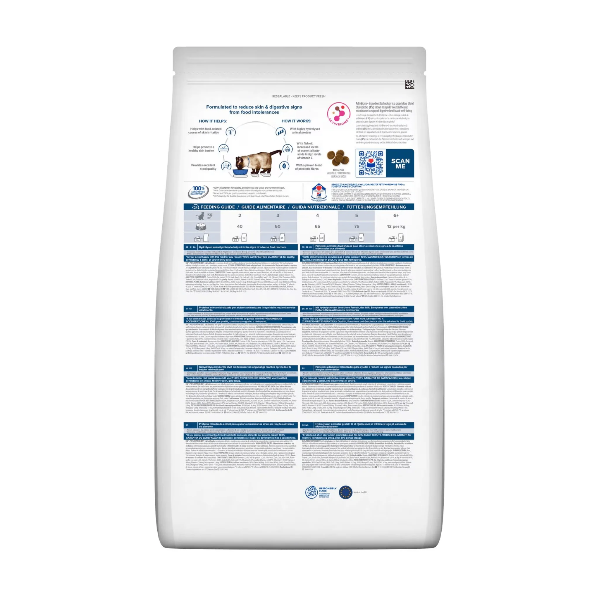 Hills Prescription Diet Z/D Food Sensitivities Dry Cat Food - Image 2