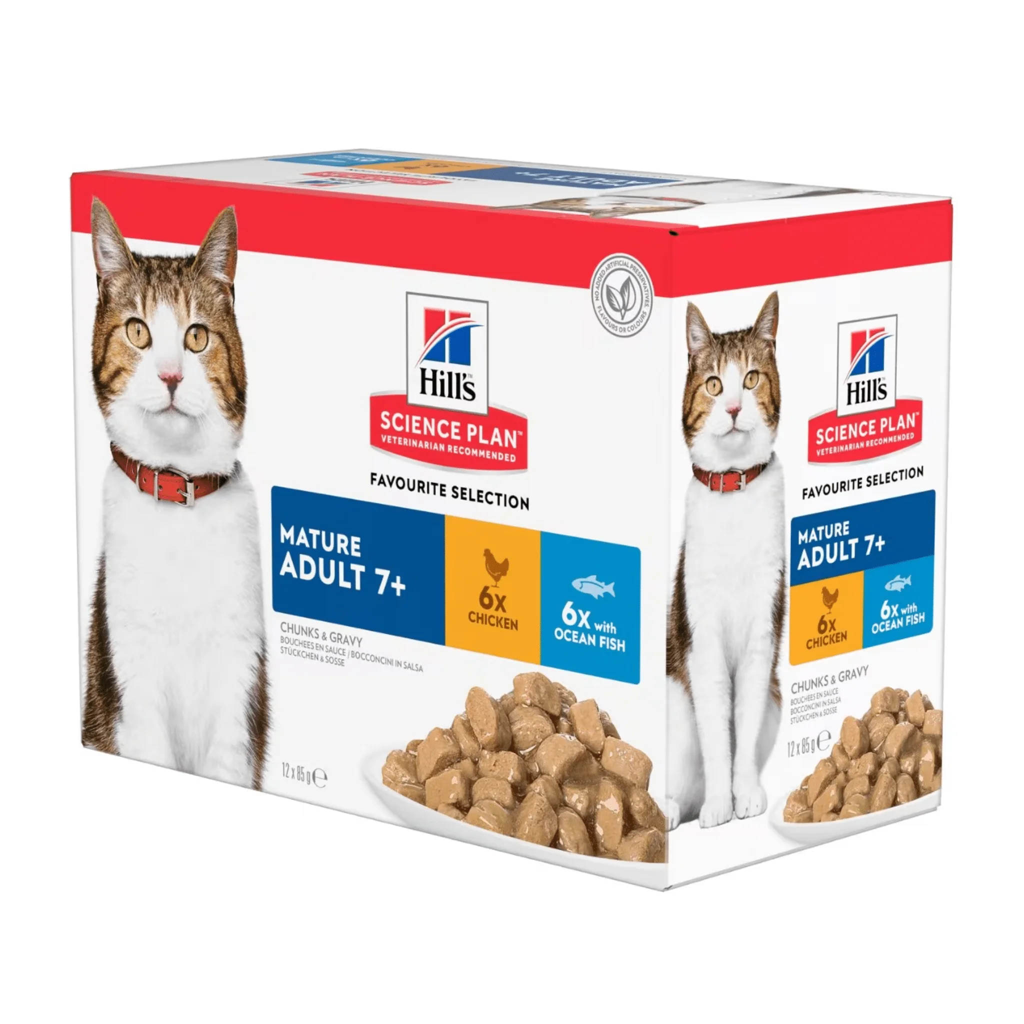 Hills Cat Mature Adult 7+ Chicken & Fish Multipack