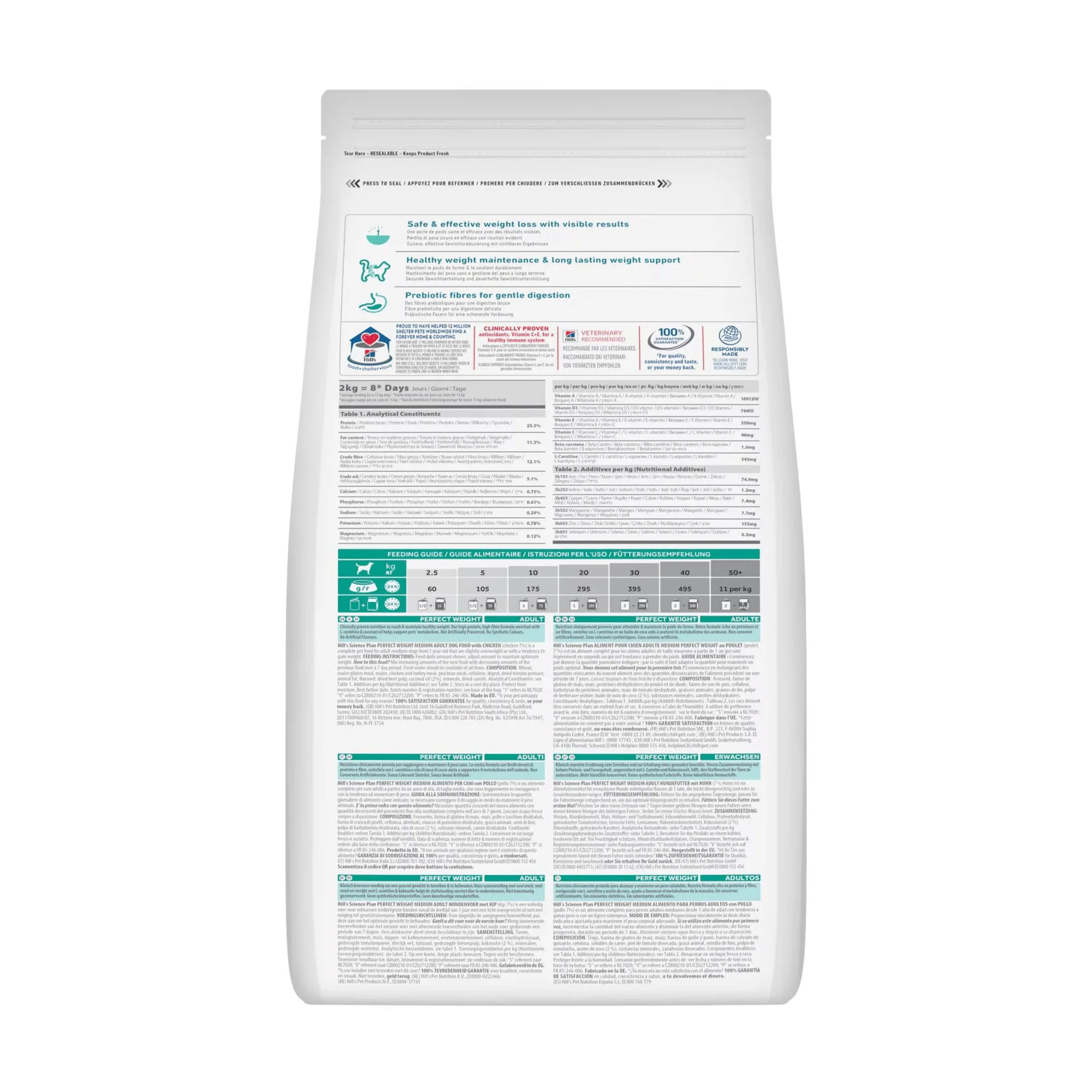 Hill's Science Plan Perfect Weight Medium Adult Dog Dry Food - Image 2