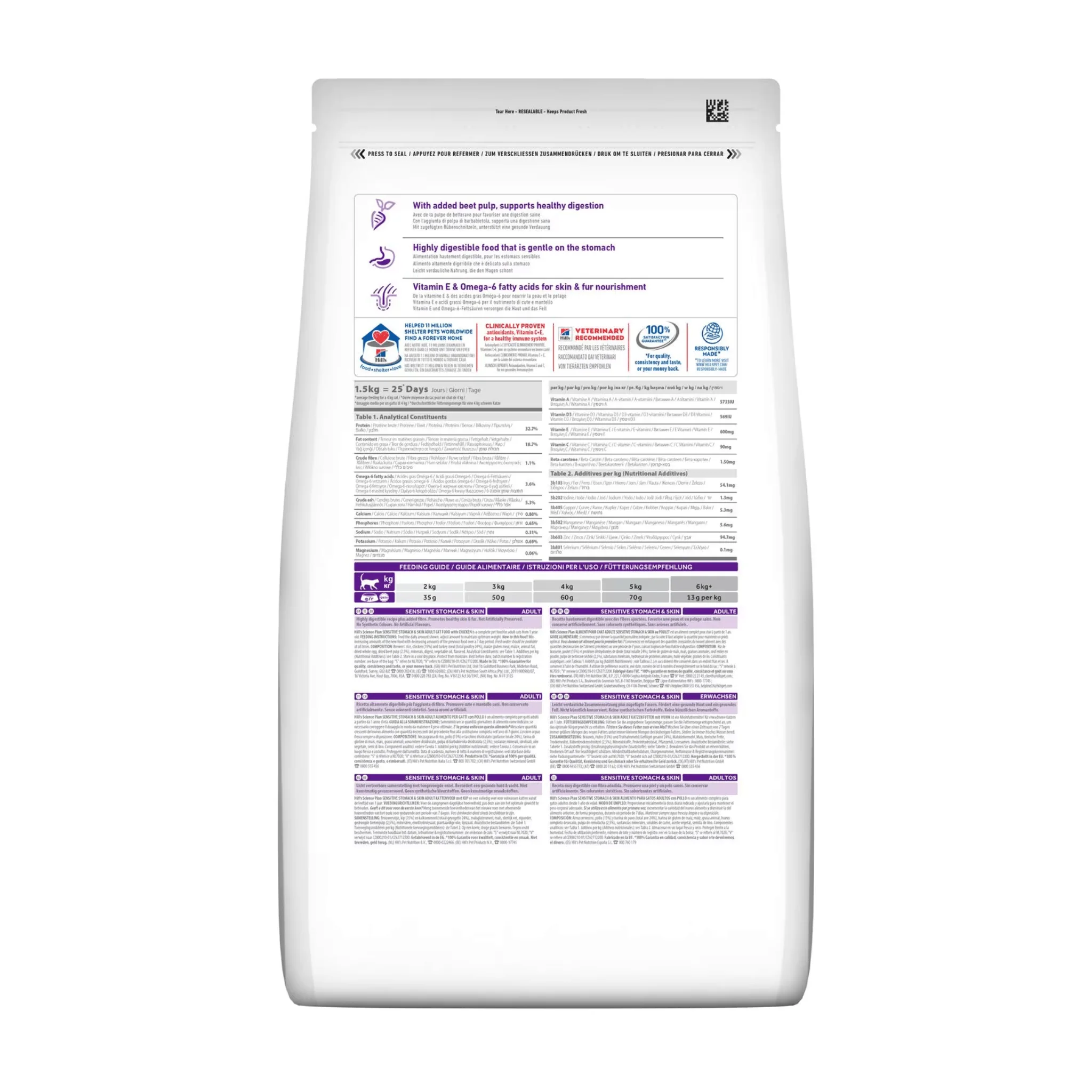 Hills Science Plan Sensitive Stomach & Skin Adult Cat Food - Image 2