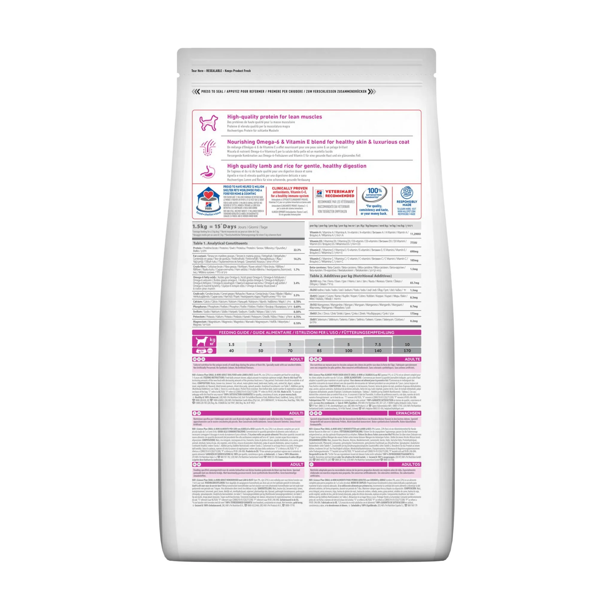 Hills Science Plan Small Adult Dry Dog Food Lamb & Rice - Image 2