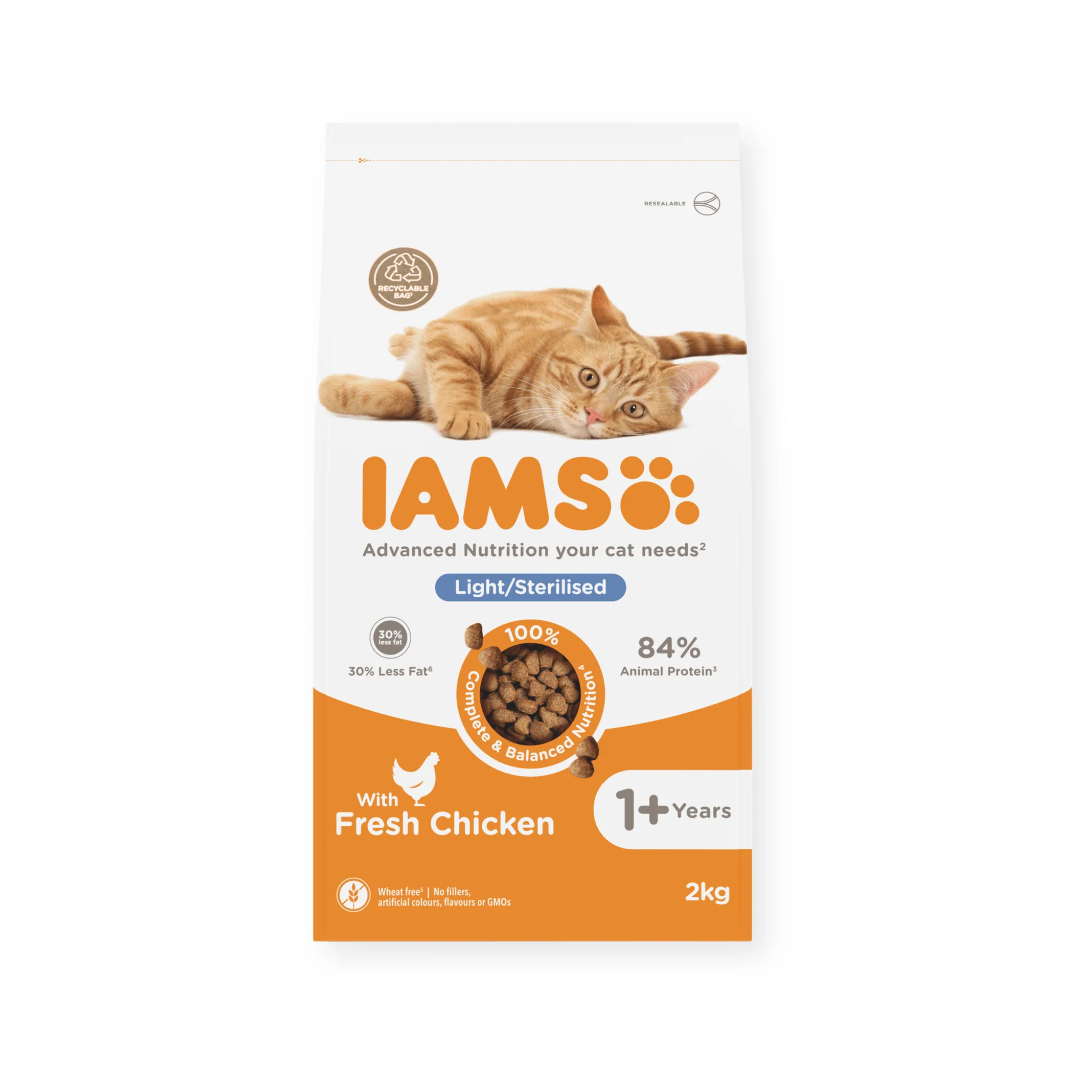 IAMS Dry Adult Light Sterilised Cat Food Fresh Chicken