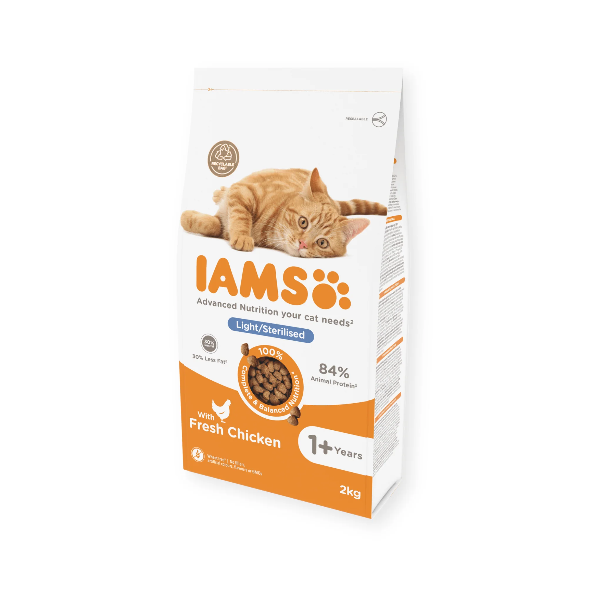 IAMS Dry Adult Light Sterilised Cat Food Fresh Chicken - Image 3