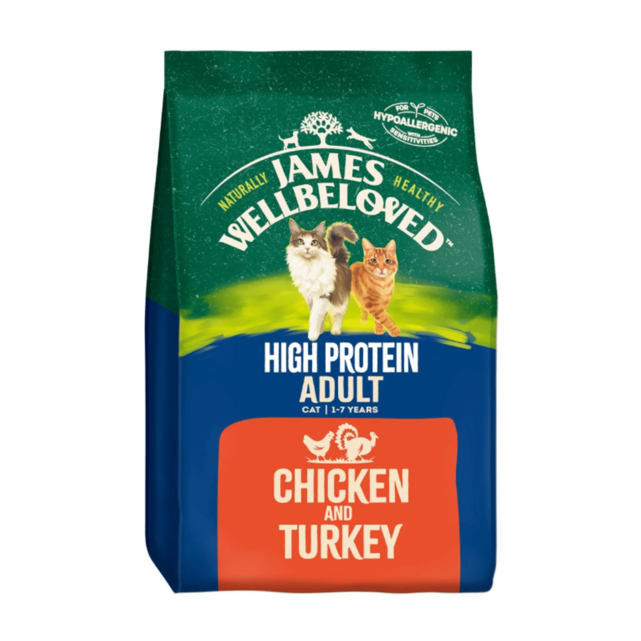 James Wellbeloved Adult Chicken and Turkey High Protein Dry Cat Food