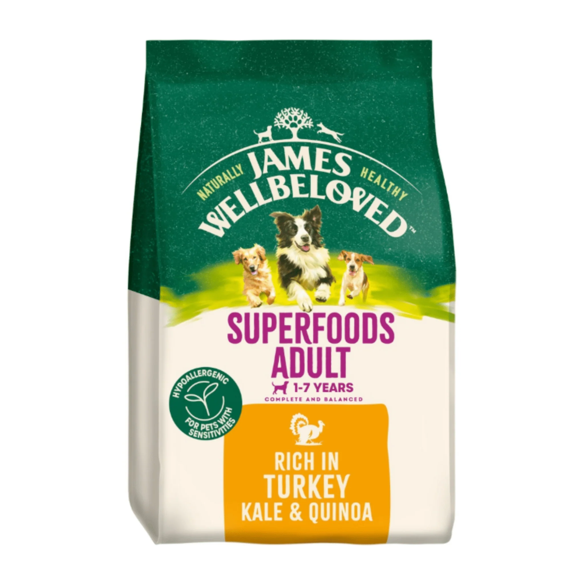 James Wellbeloved Adult Turkey, Kale & Quinoa Dry Dog Food