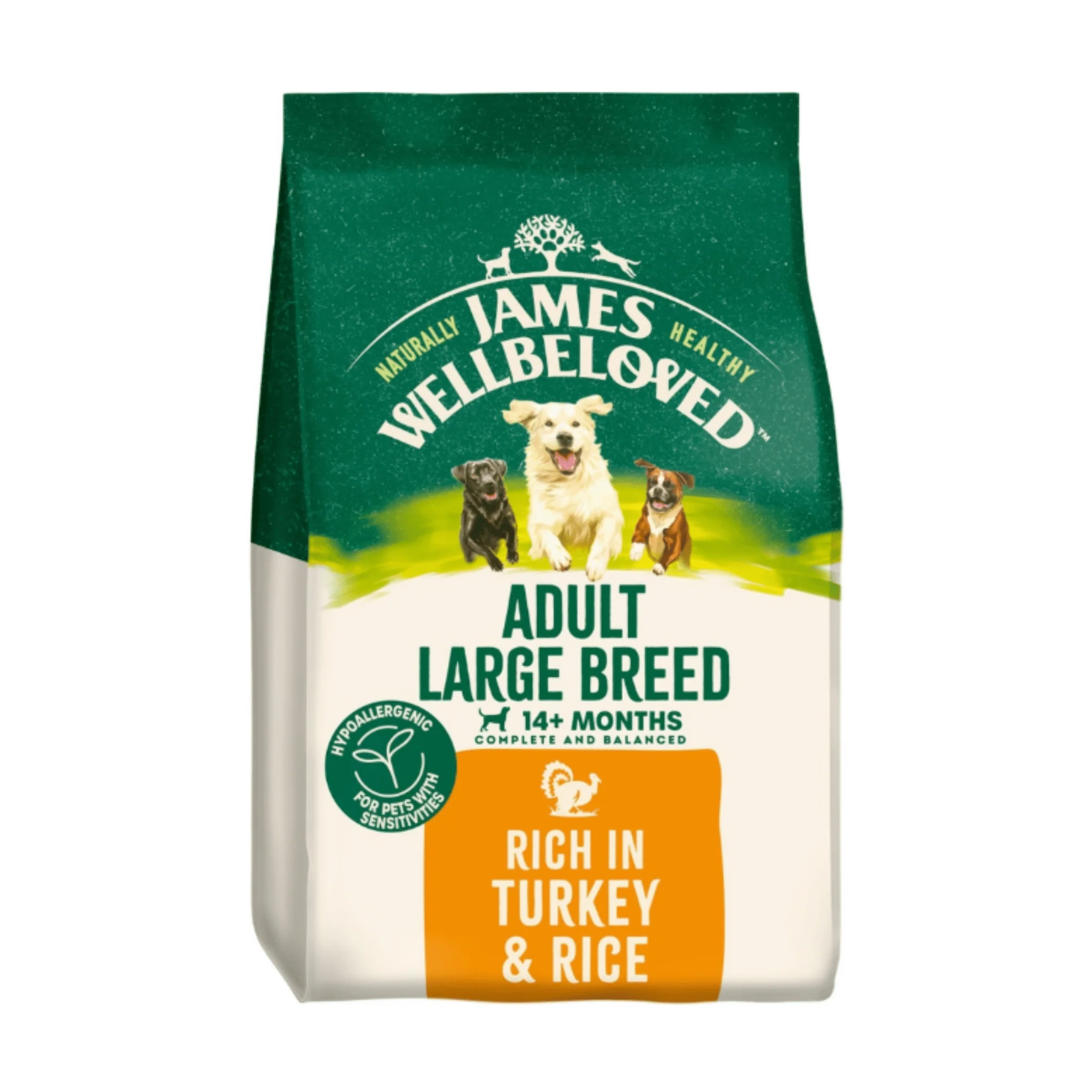 James Wellbeloved Large Adult Turkey & Rice Dry Dog Food - 15kg