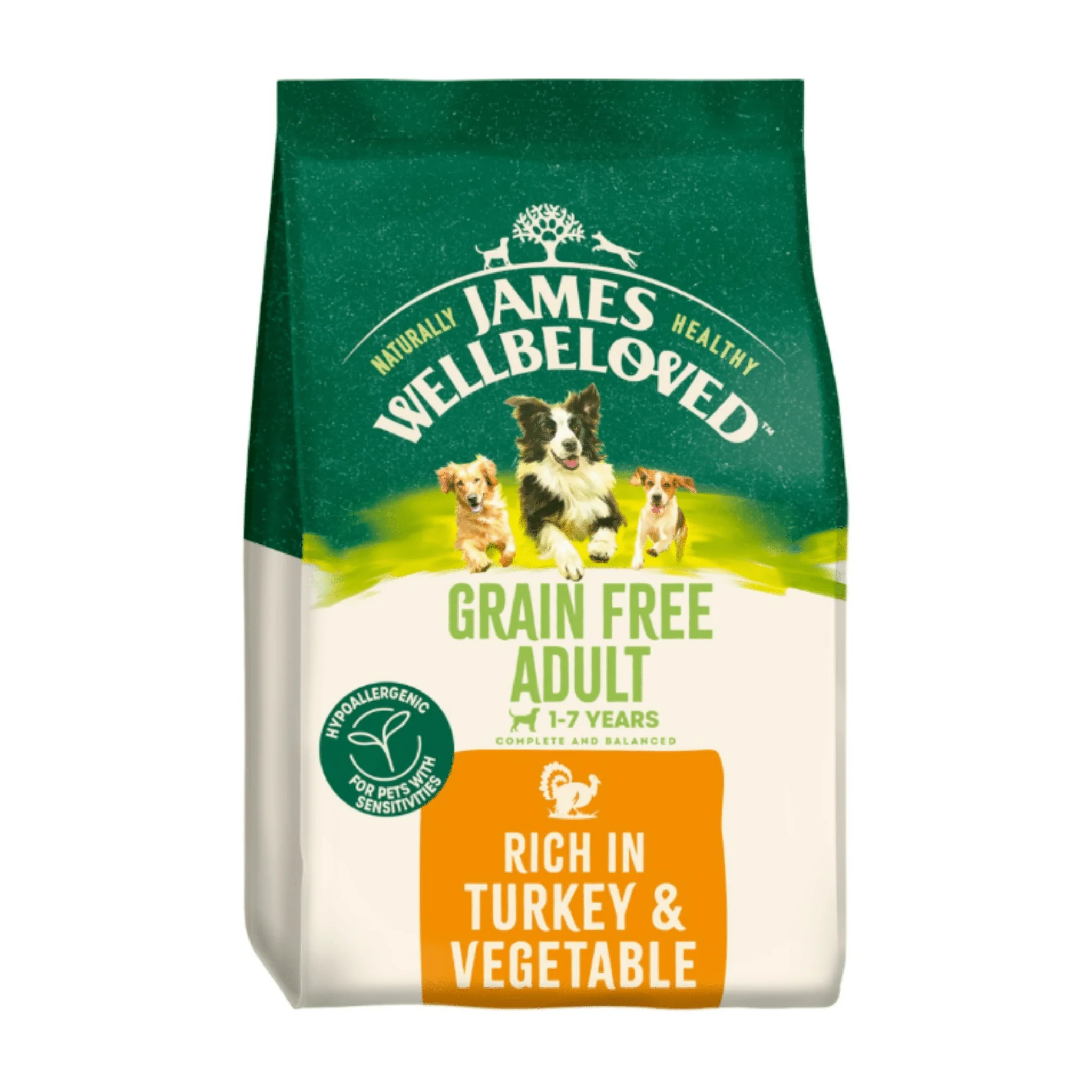 James Wellbeloved Grain Free Adult Turkey & Vegetable Dry Dog Food