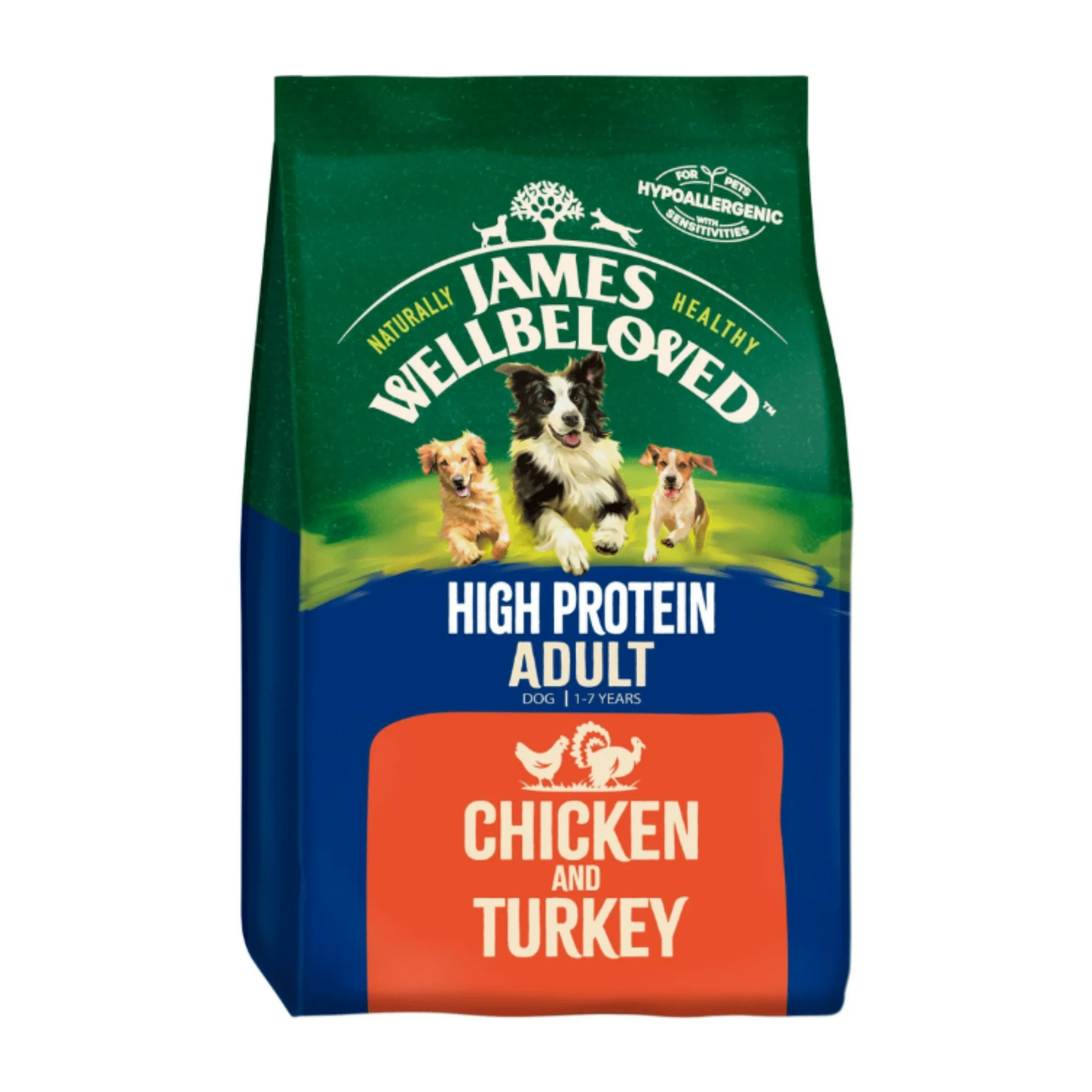 James Wellbeloved High Protein Adult Chicken & Turkey Dry Dog Food