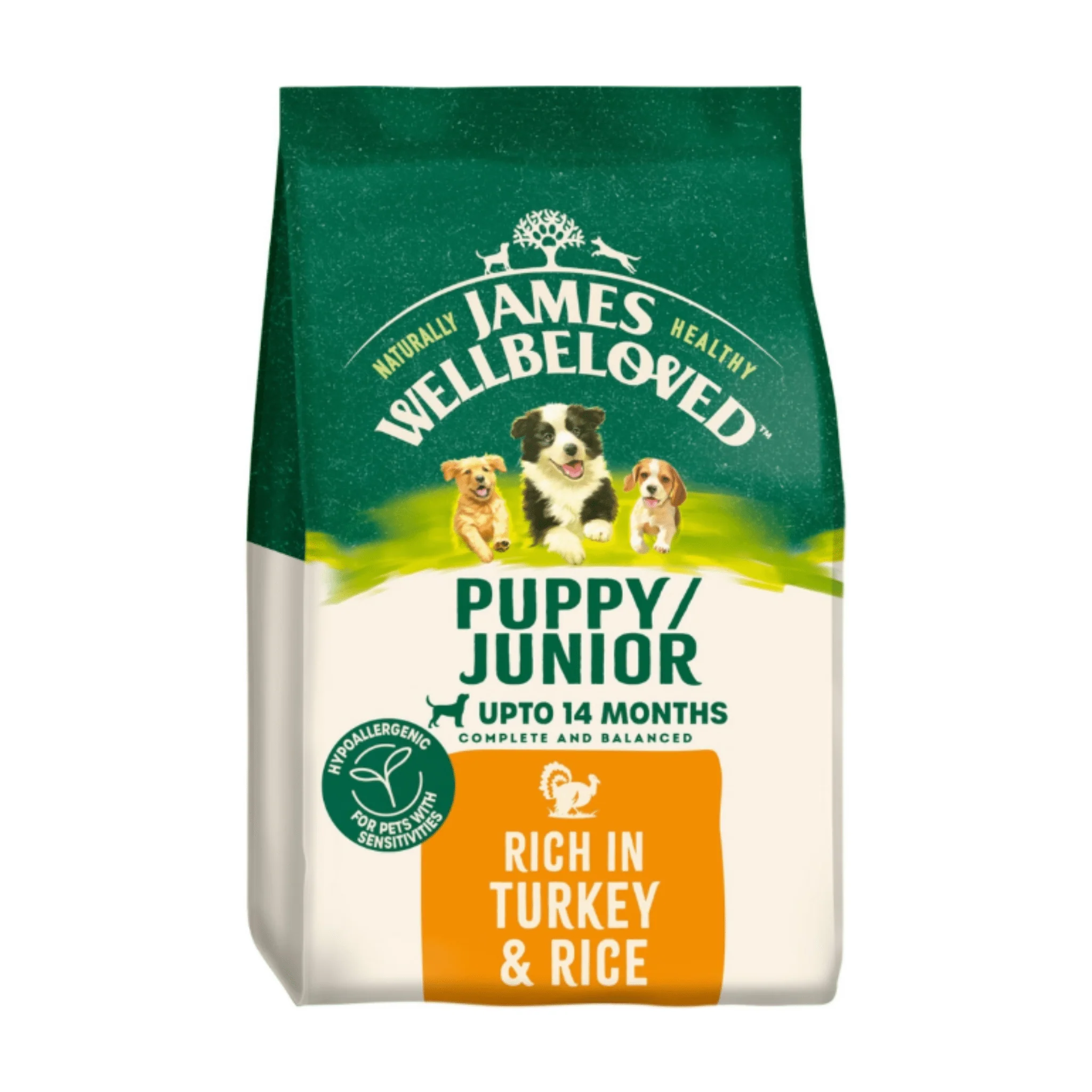 James Wellbeloved Puppy/Junior Turkey & Rice Dry Food