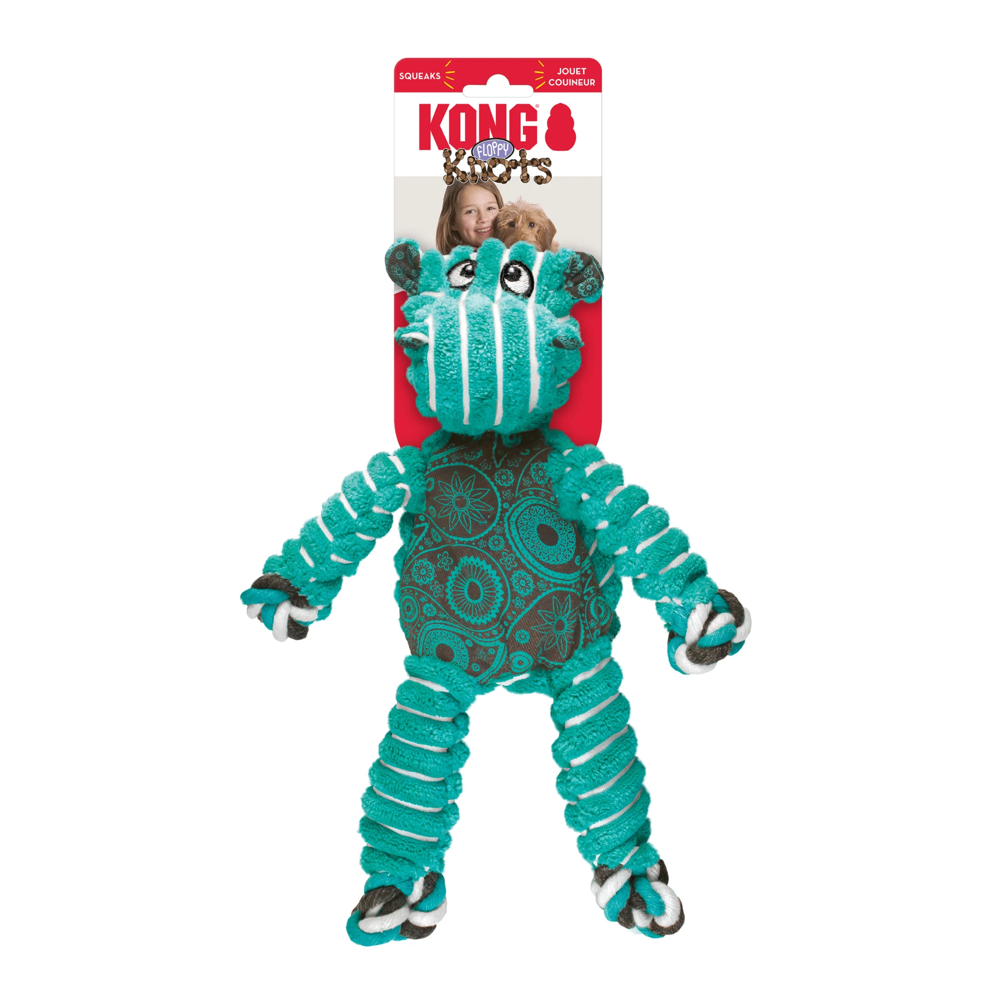 KONG Floppy Knots Hippo Med/Large