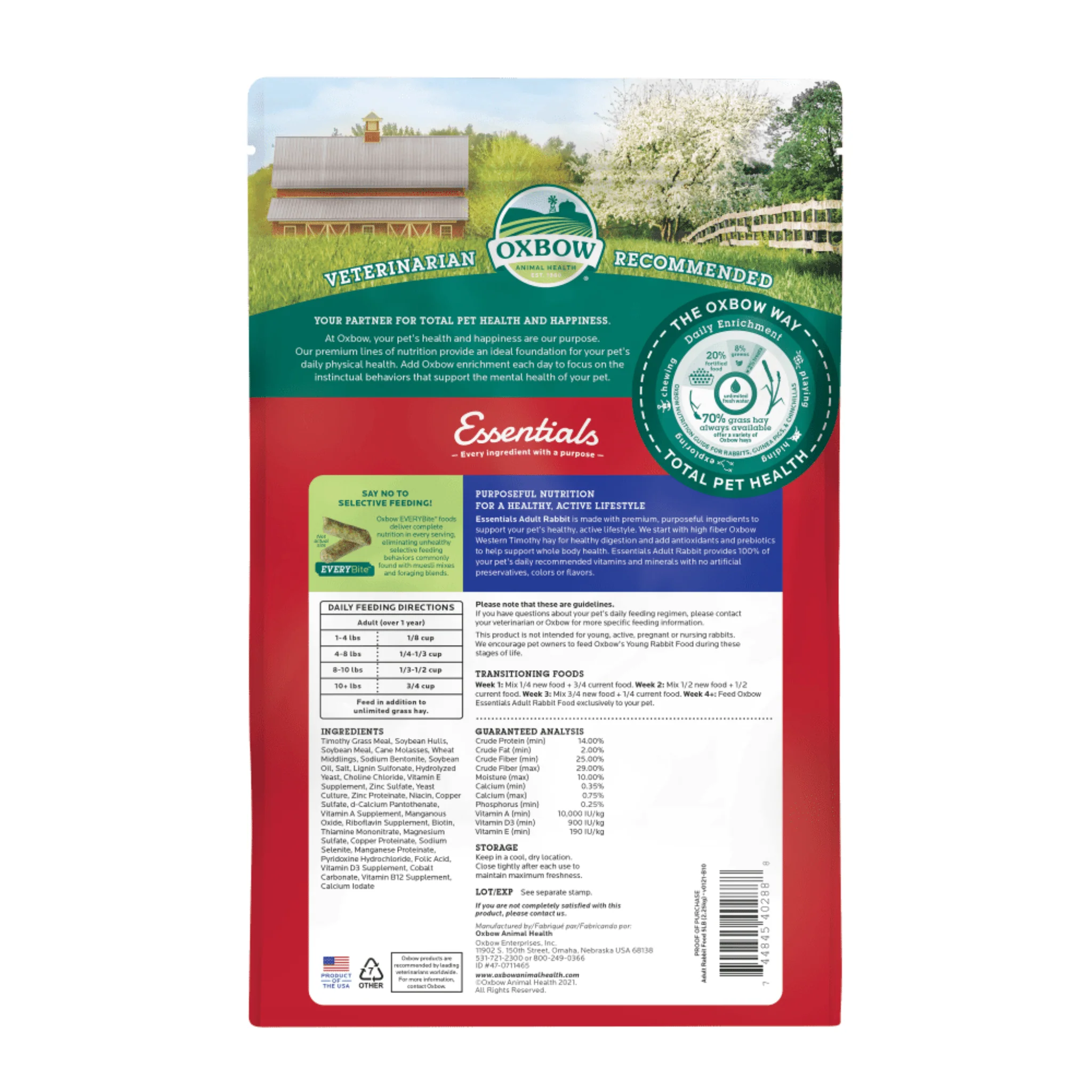 Oxbow Essentials Adult Rabbit Food - Image 3
