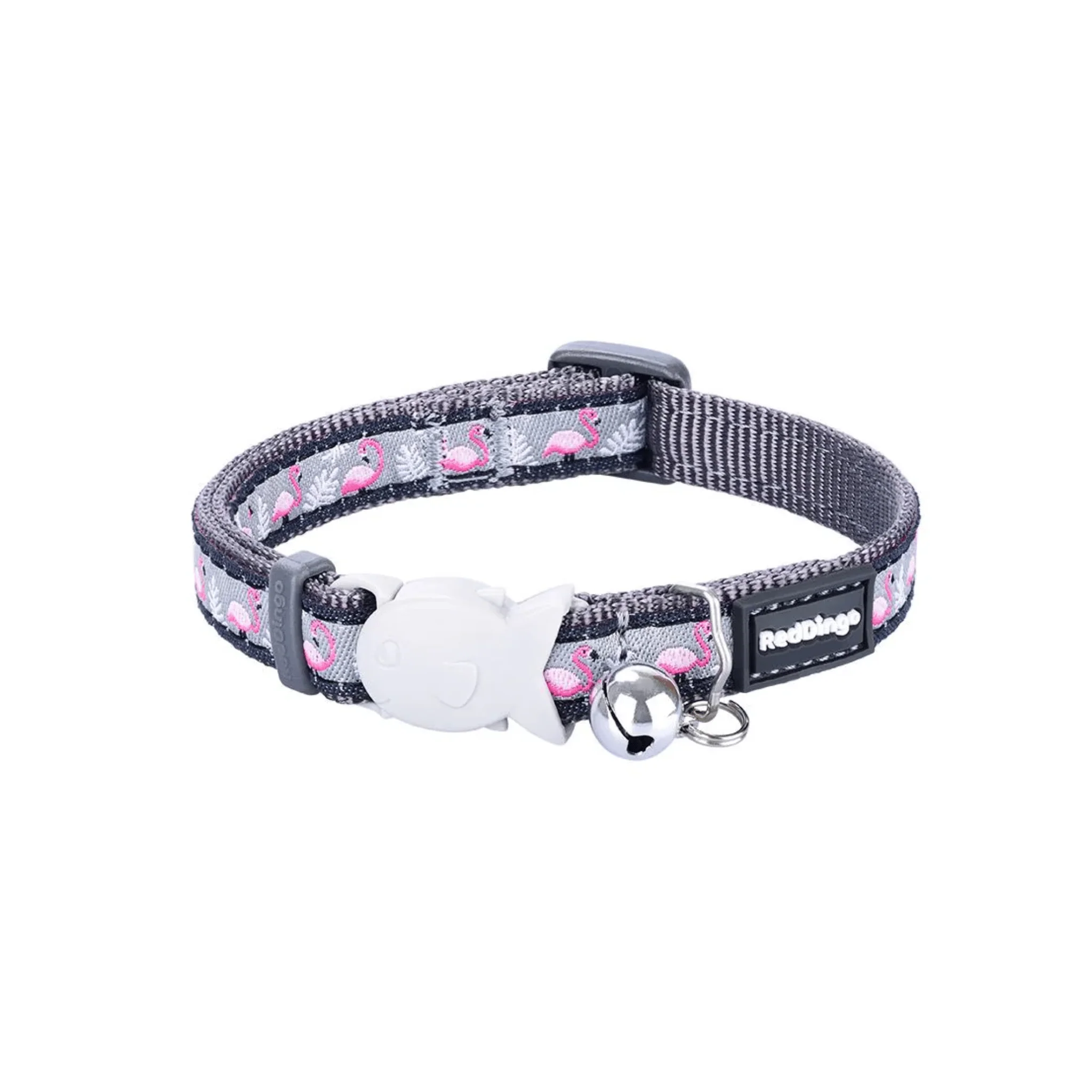 Red Dingo Cat Collar Flamingo Cool Grey