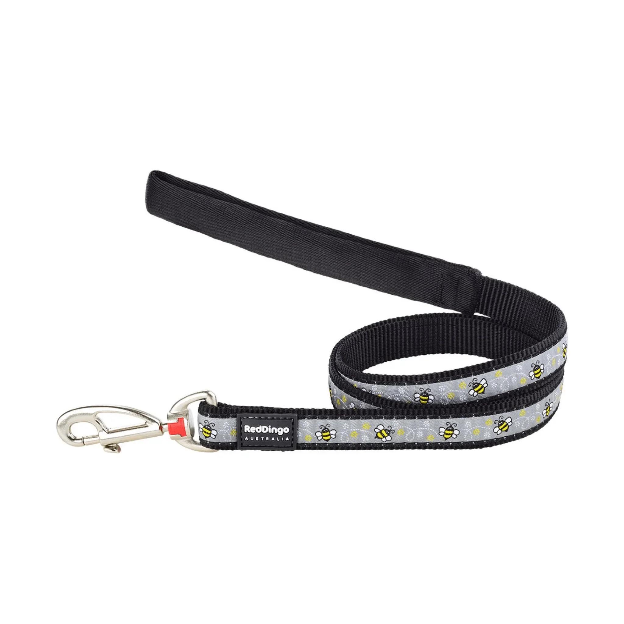 Red Dingo Dog Lead Bumble Bee Black
