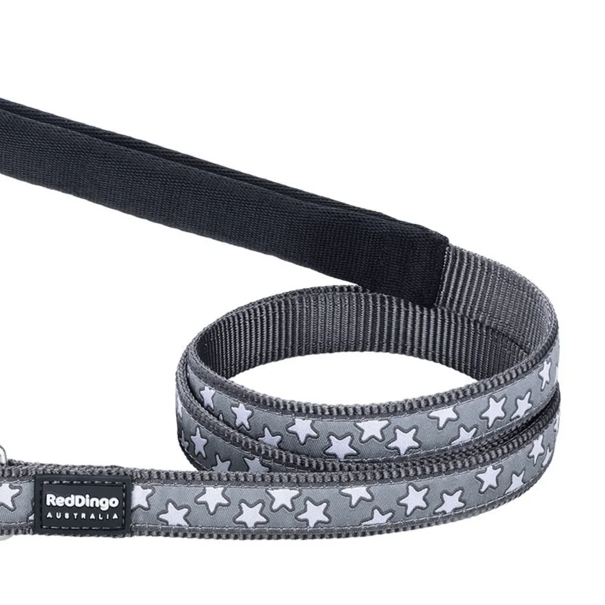 Red Dingo Cool Grey Stars Dog Lead - Image 2
