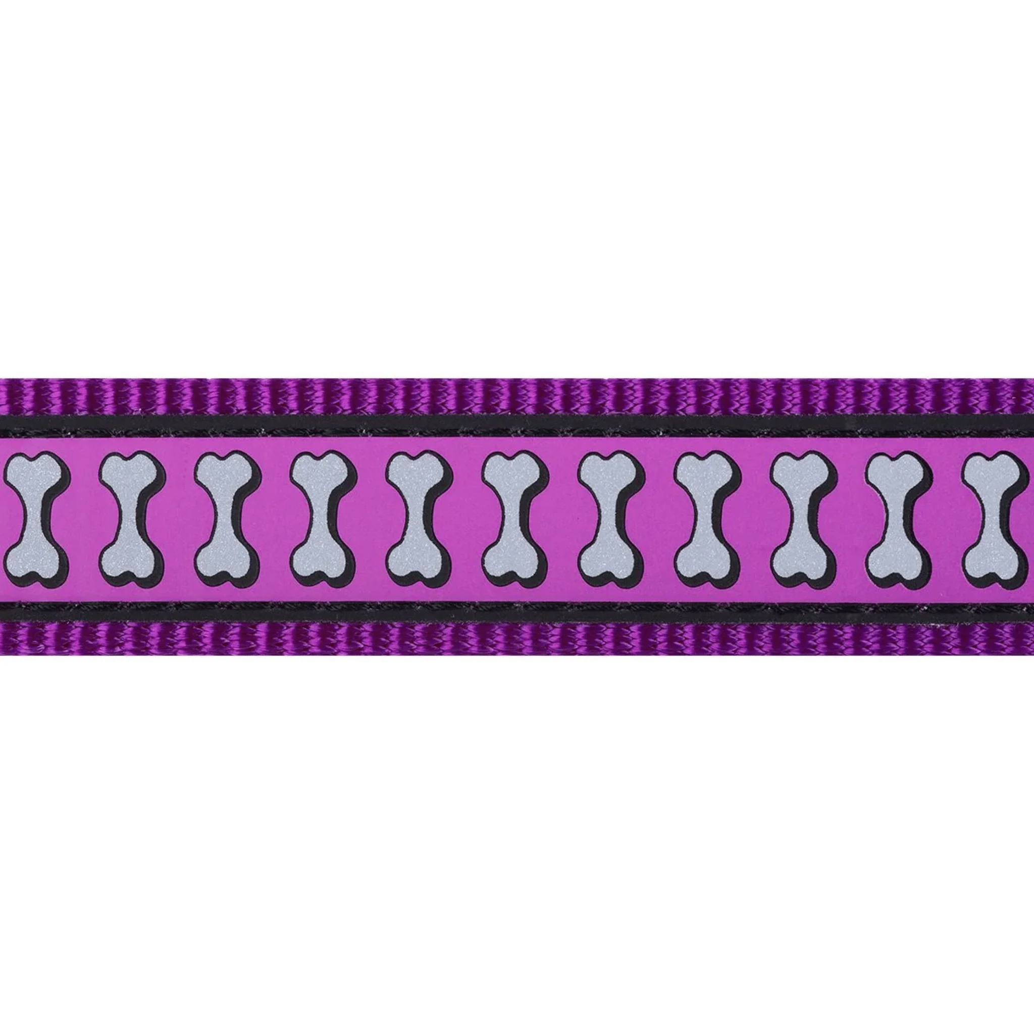 Red Dingo Reflective Bones Dog Lead - Purple - Image 2