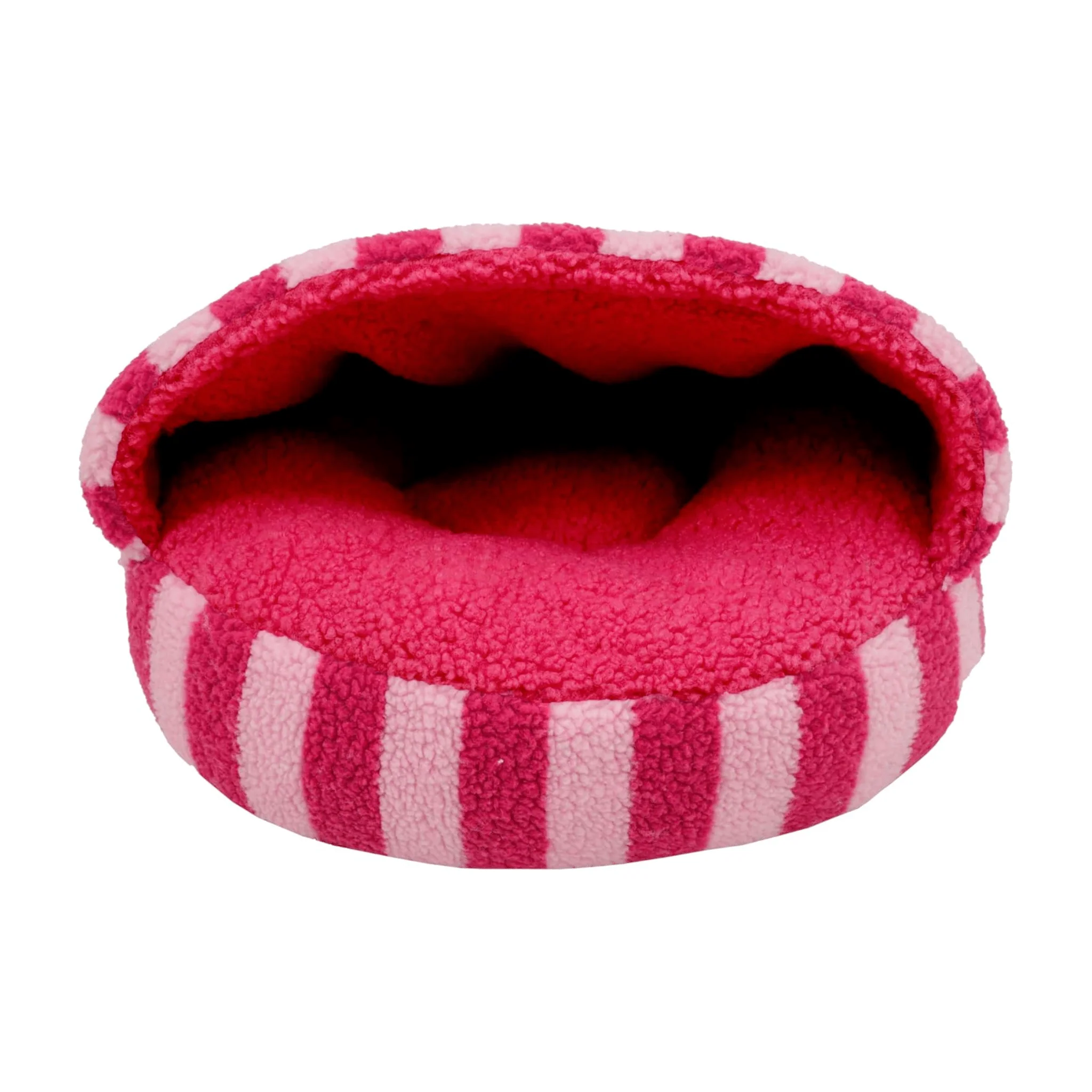 Rosewood Pink Striped Cosy Cat Cave - Image 3