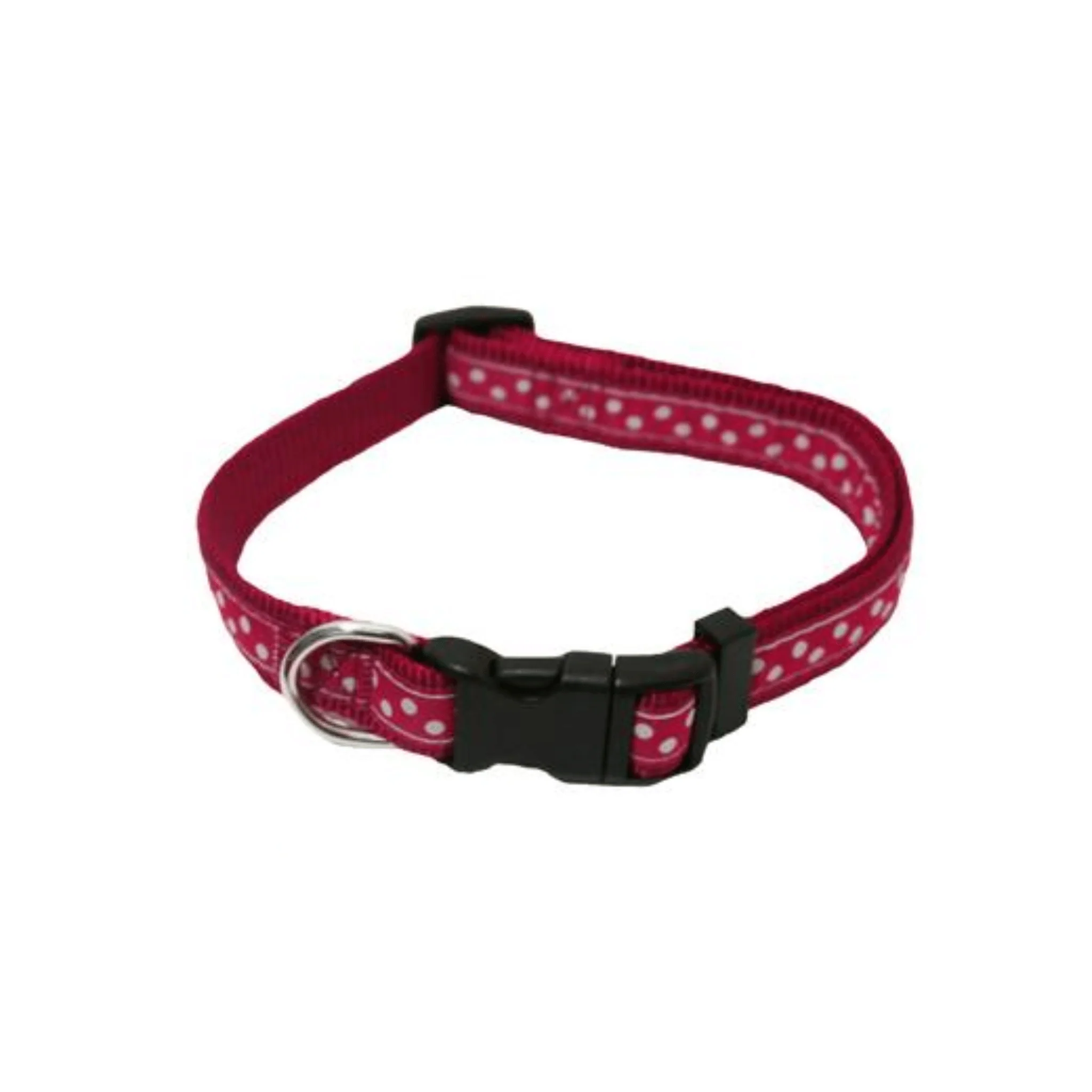 Rosewood Red Spotty Wag n Walk Dog Collar