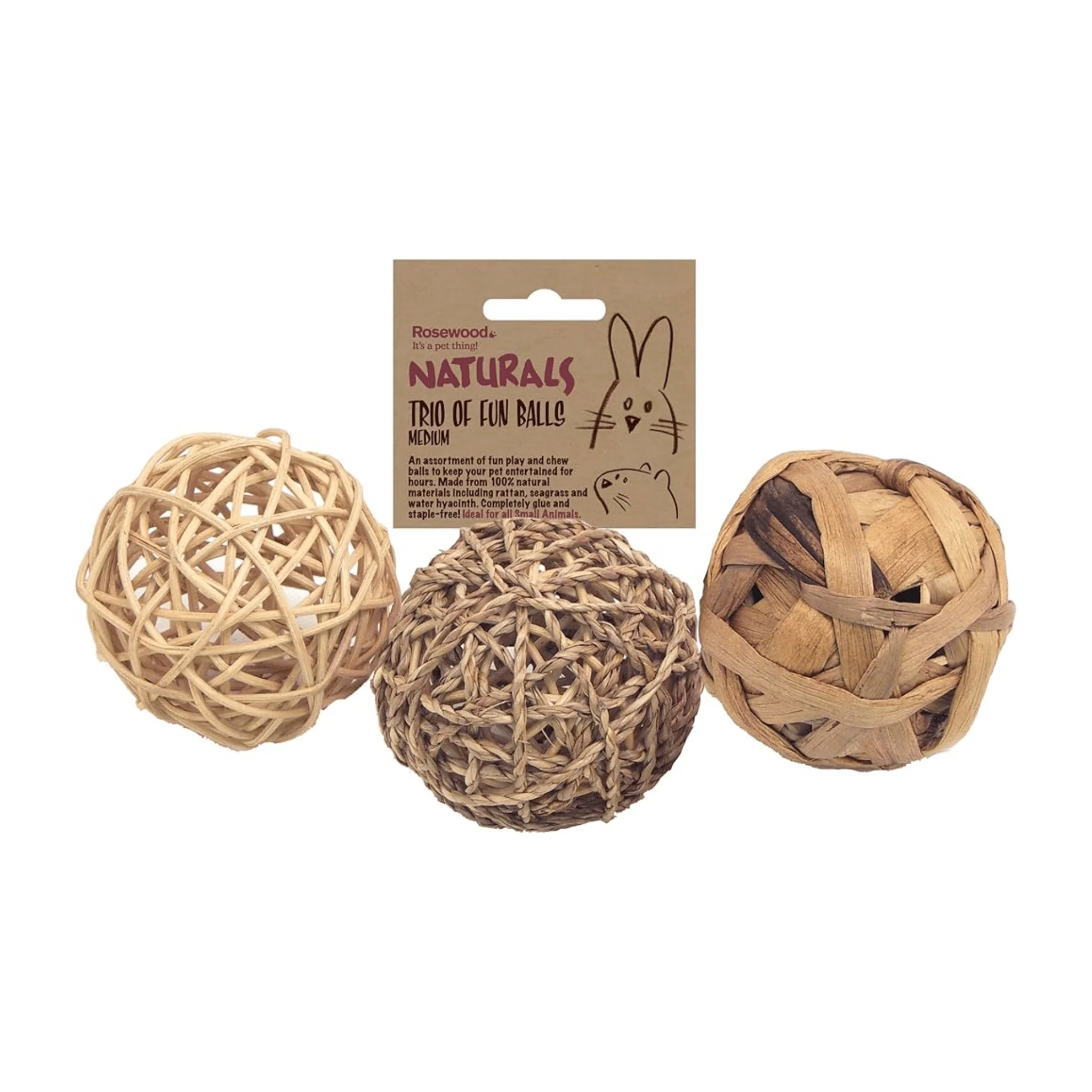 Rosewood Trio Of Fun Bals for Small Pets