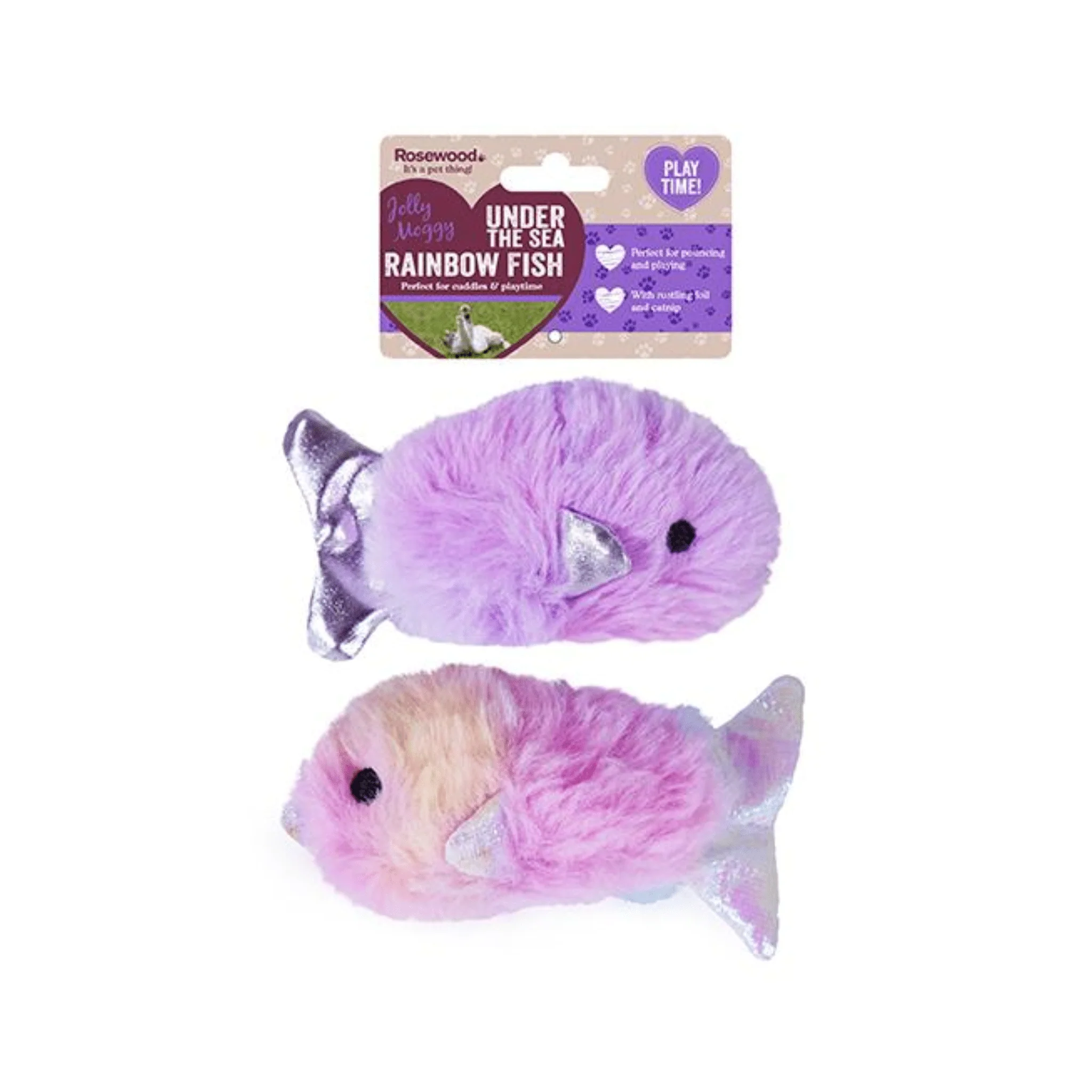 Rosewood Under the Sea Rainbow Fish Cat Toys (Twin Pack)