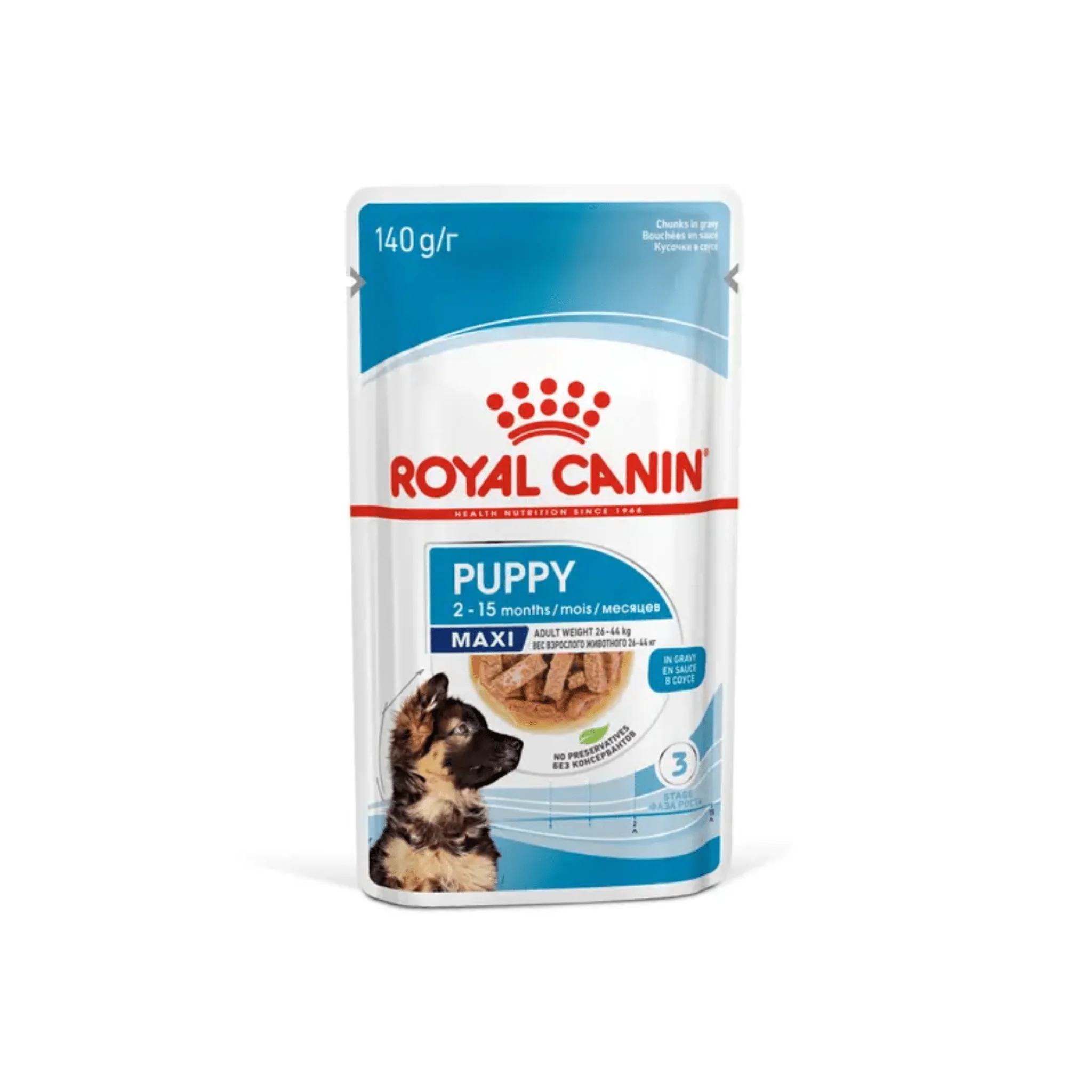 ROYAL CANIN® Maxi Puppy Chunks In Gravy 10x 140g (4Pack)