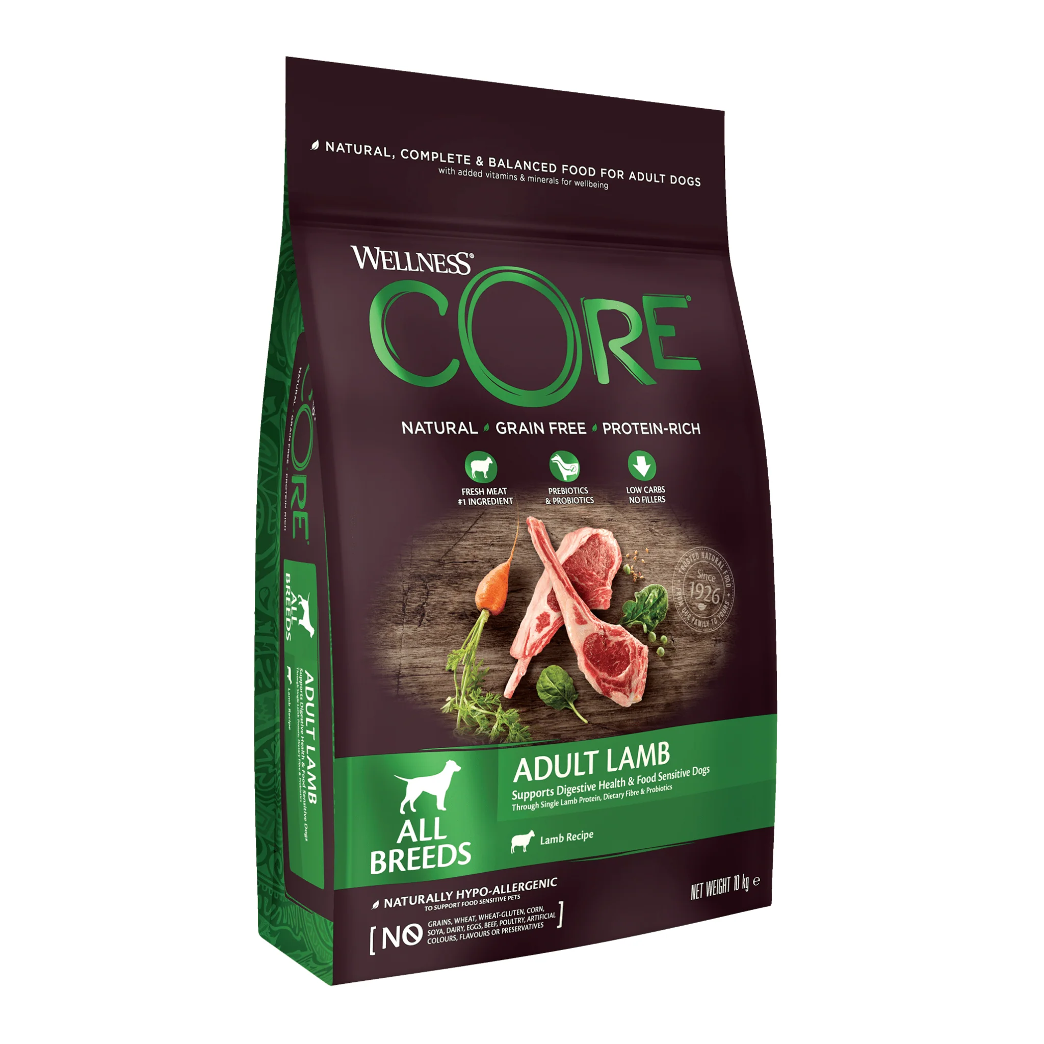 Wellness CORE Adult Lamb Dry Dog Food - 10kg