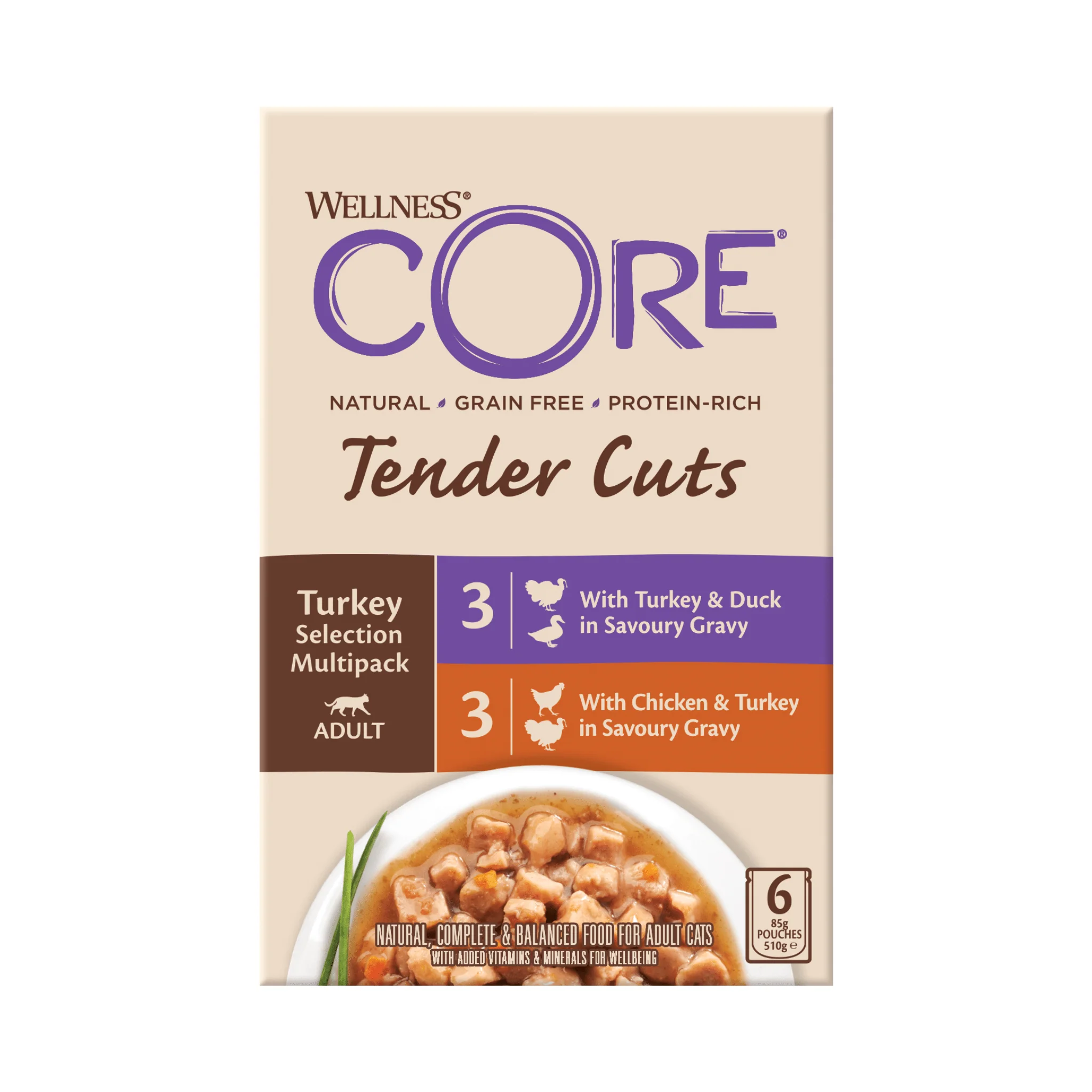 Wellness CORE Cat Tender Cuts Turkey Multipack