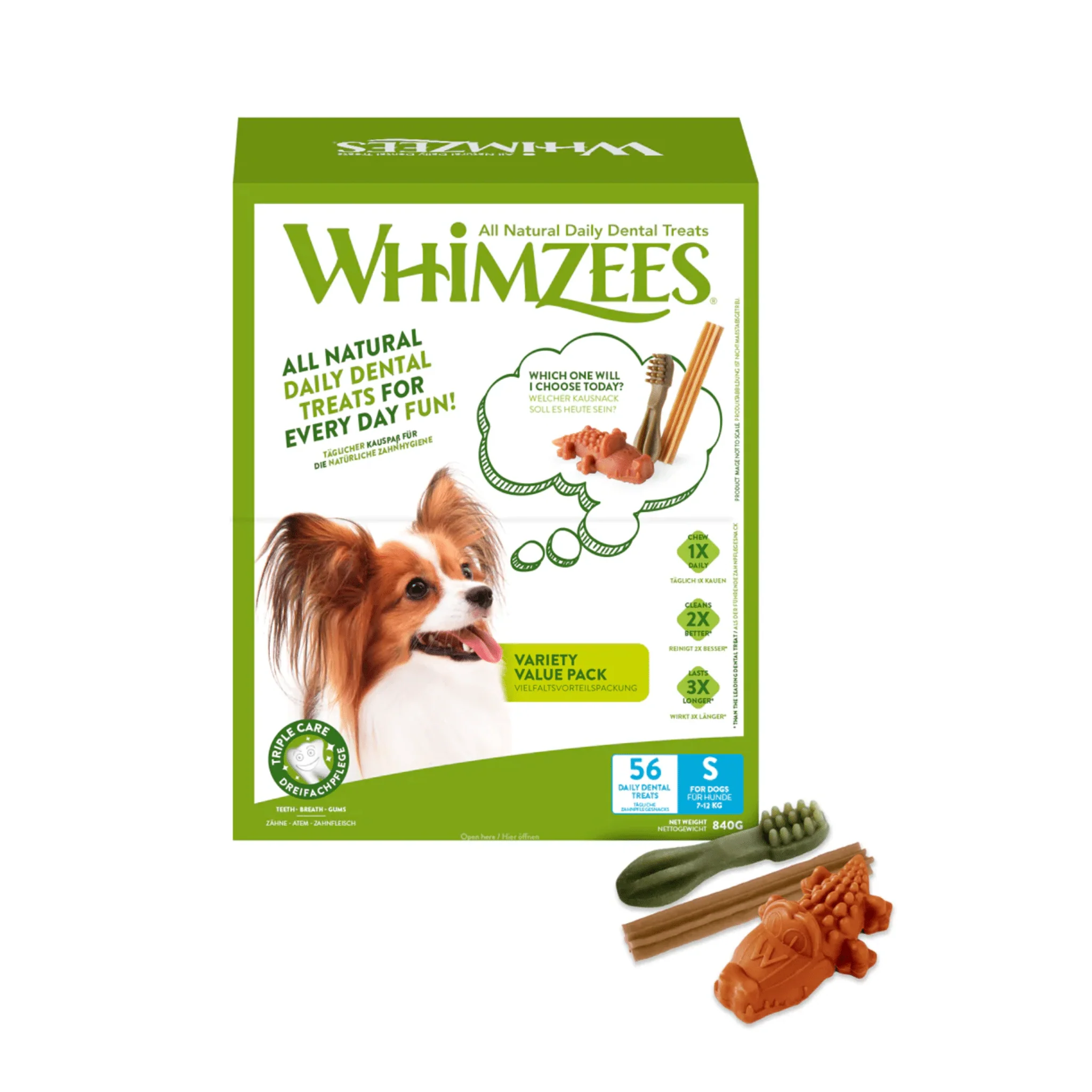 Whimzees Variety Value Pack - Dog Chew Treats for Small Dogs - 56 Pack